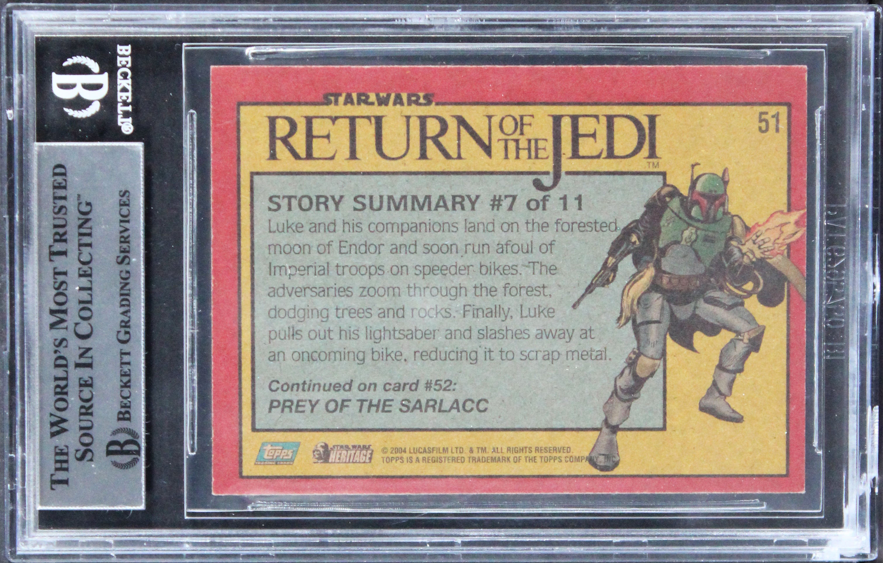 Star Wars (6) Bulloch, Wingreen +4 Signed 2004 SW Heritage #51 Card BAS Slabbed