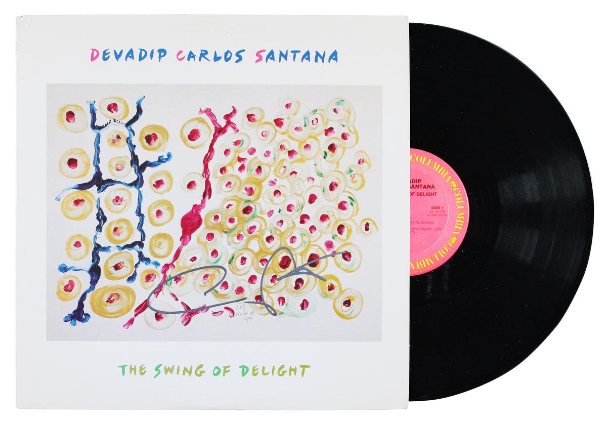 Carlos Santana Signed The Swing of Delight Album Cover W/ Vinyl BAS #AG009099