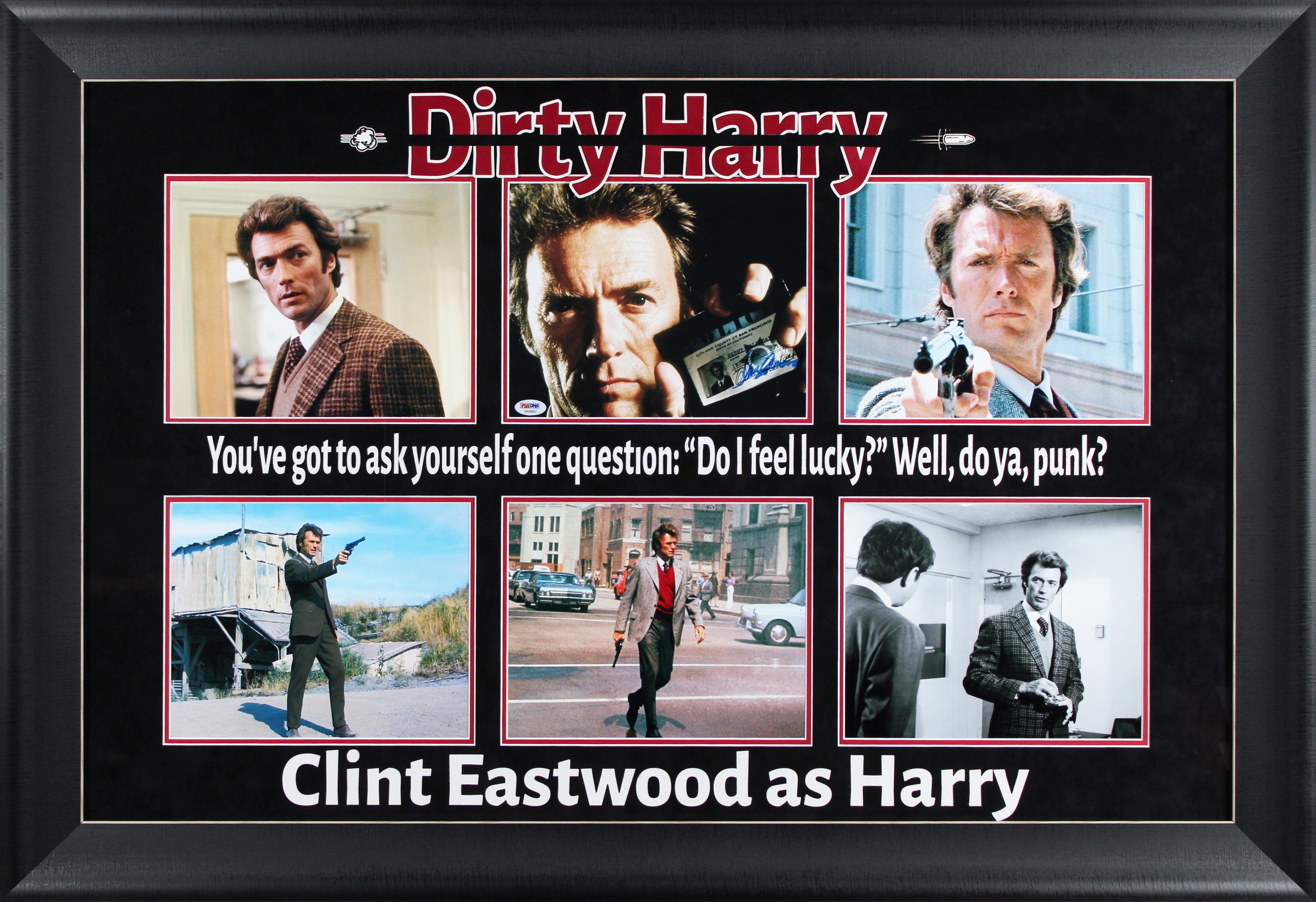 Clint Eastwood Dirty Harry Authentic Signed 8x10 Framed Photo PSA/DNA #AA00952