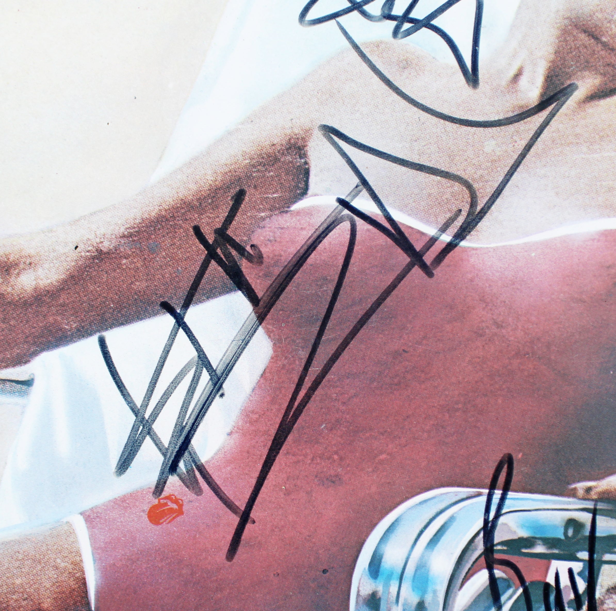 Rolling Stones (5) Jagger, Richards, Watts, Wyman Taylor Signed Album Cover PSA