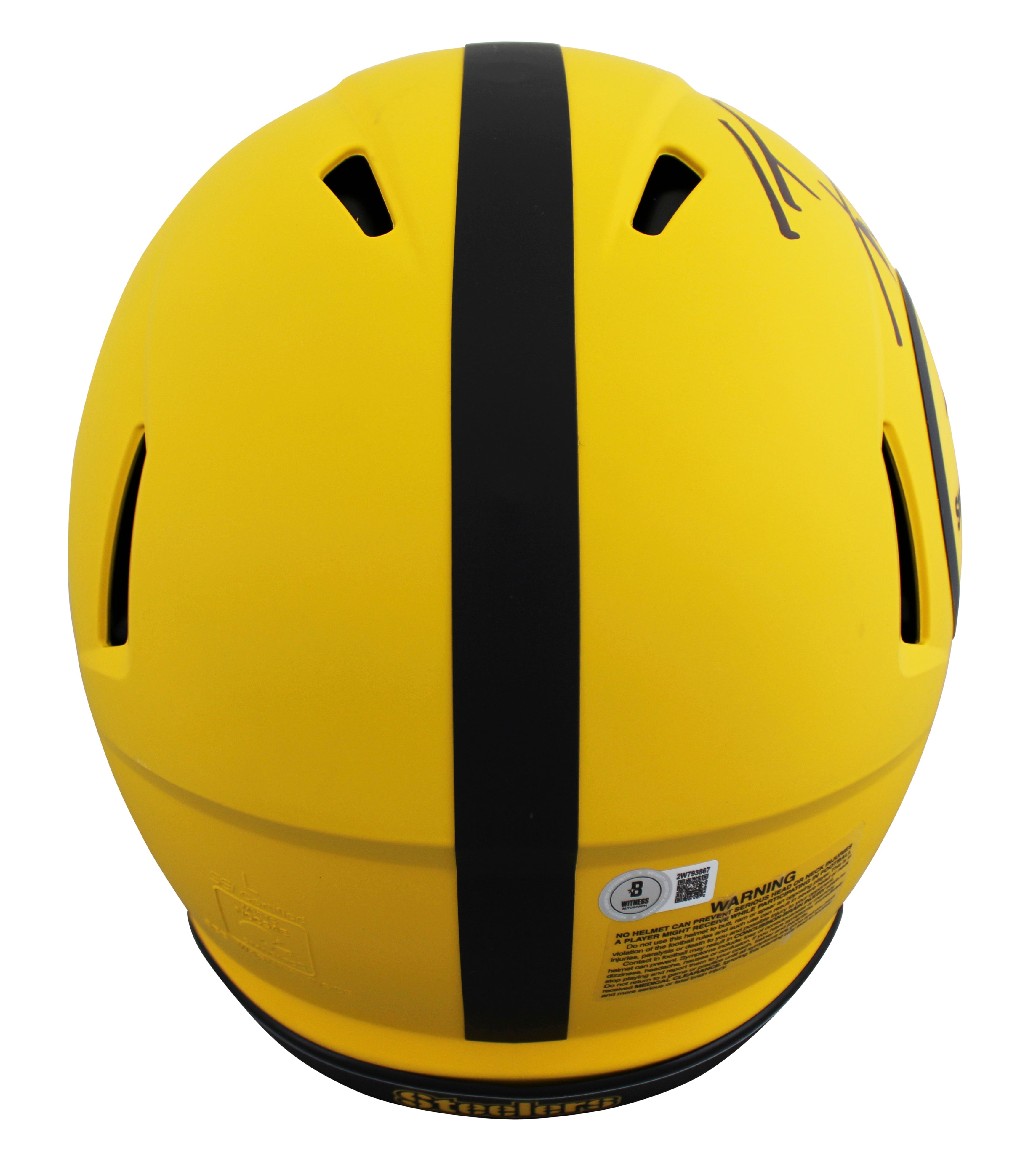 Steelers T.J. Watt Signed Rave Full Size Speed Proline Helmet W/ Case BAS Wit