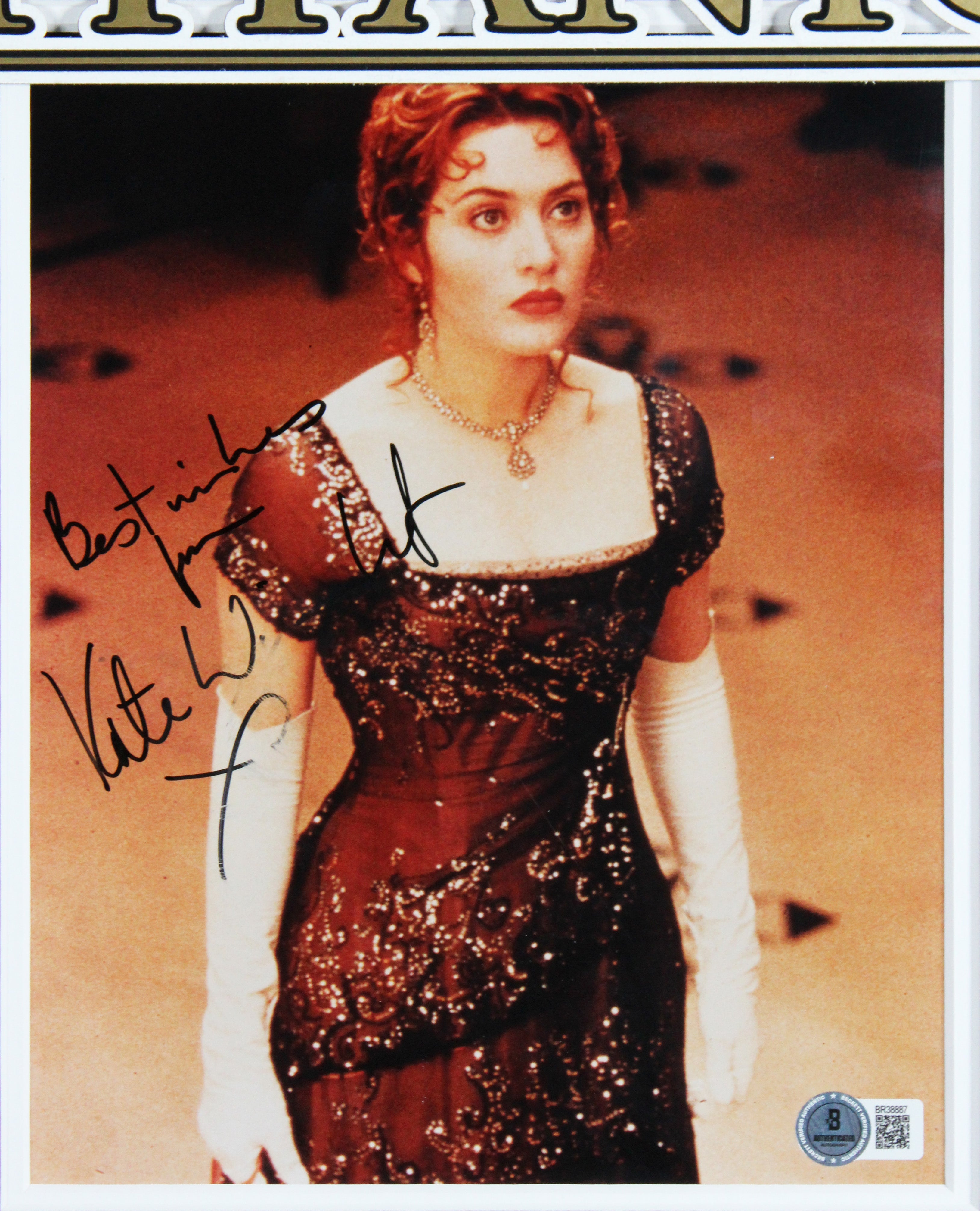 Leonard DiCaprio & Kate Winslet Titanic Signed 8x10 Framed Photo BAS #AE64187
