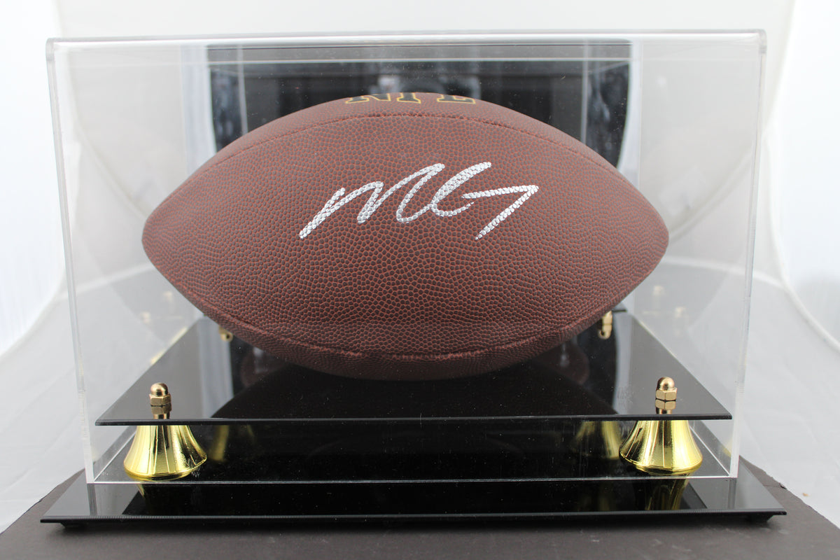 Falcons Michael Vick Signed Wilson Super Grip Nfl Football w/ Case JSA Witness