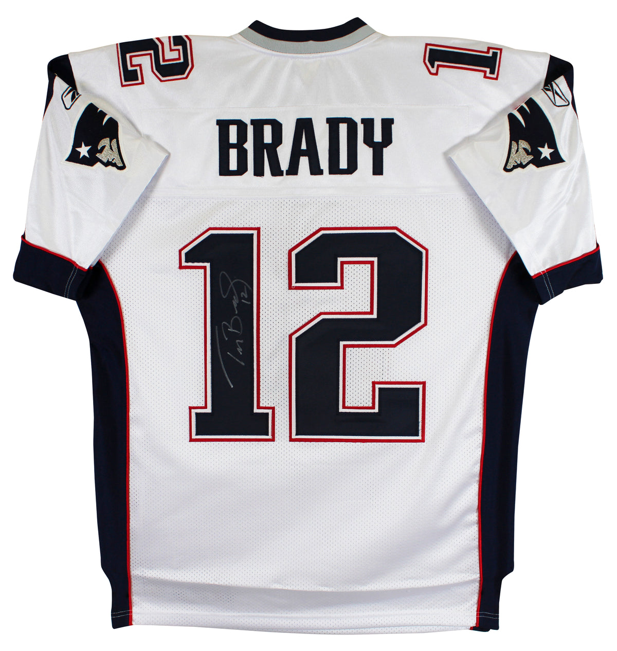 Patriots Tom Brady Signed 2006 Vintage White Reebok Jersey BAS #AC020749