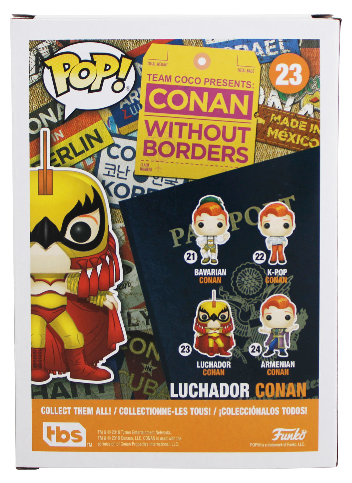 Conan O'Brien Signed Luchador Conan #23 Funko Pop Vinyl Figure BAS #BS27117