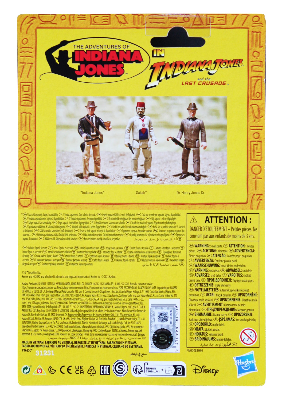 John Rhys-Davies Indiana Jones Signed Kenner Sallah Action Figure BAS Witnessed
