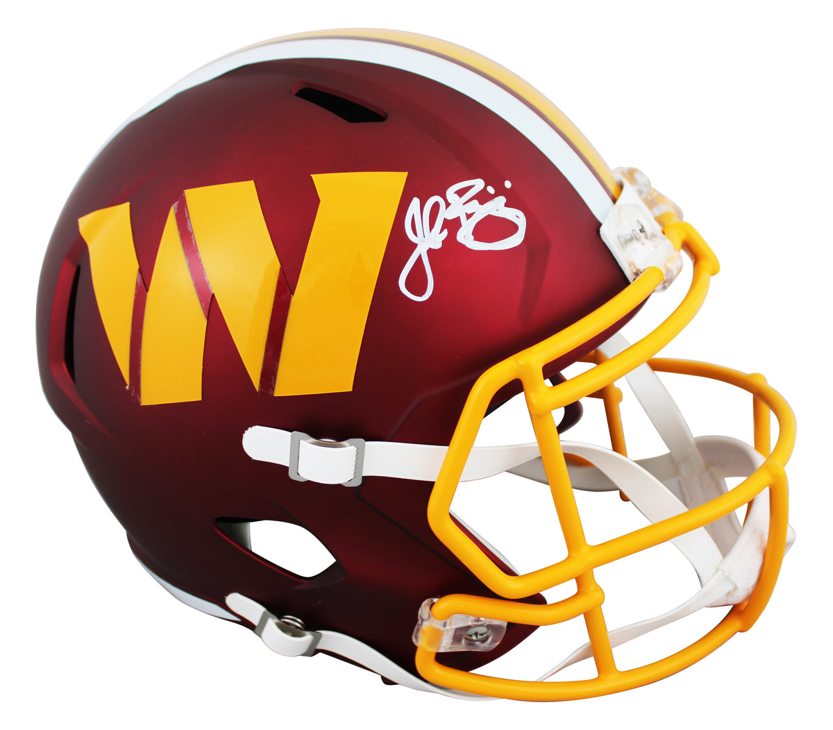 Commanders John Riggins Signed 2025 On-Field Alt F/S Speed Rep Helmet BAS Wit