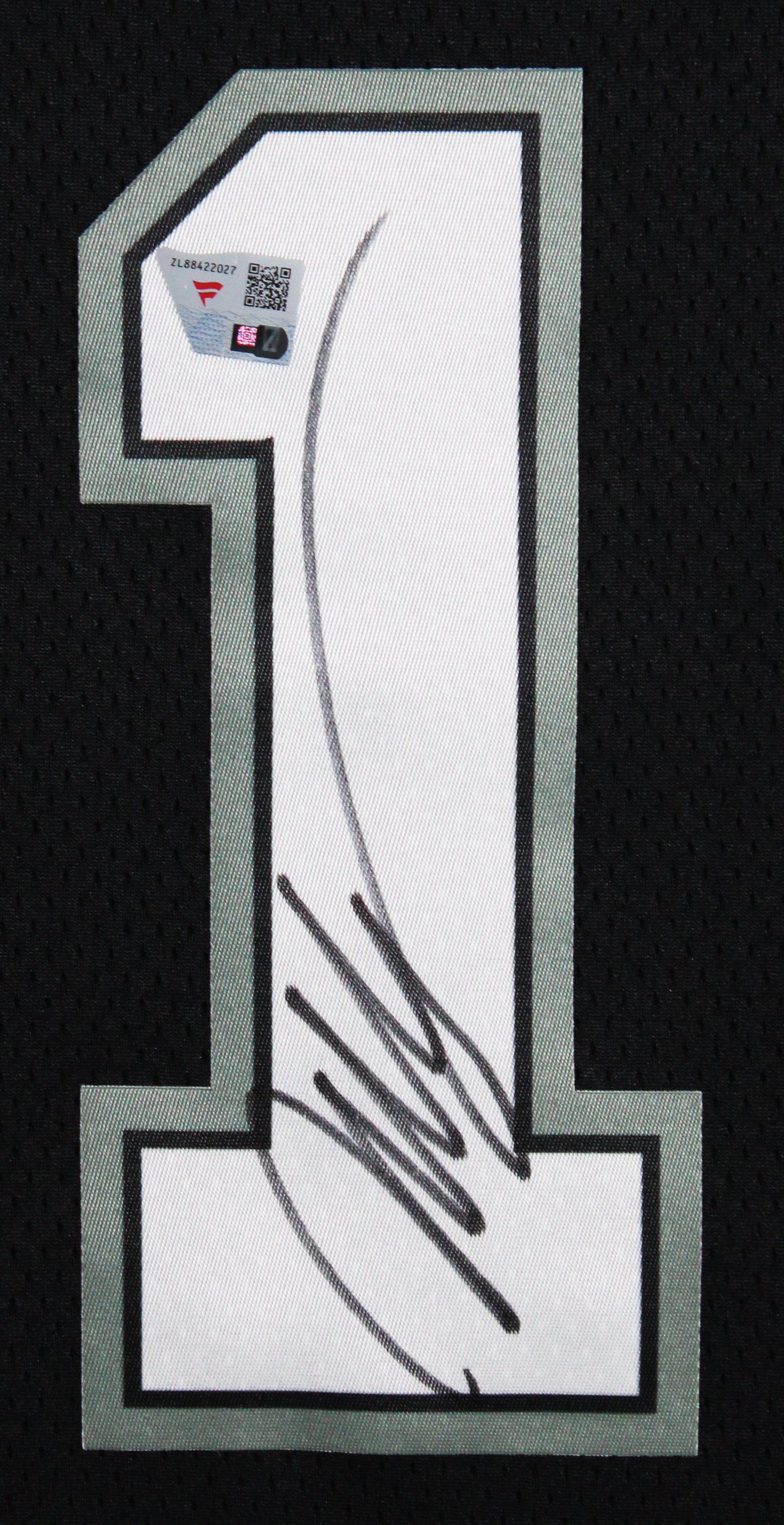 Spurs Victor Wembanyama Signed Black Nike Framed Jersey Fanatics #ZL88422027