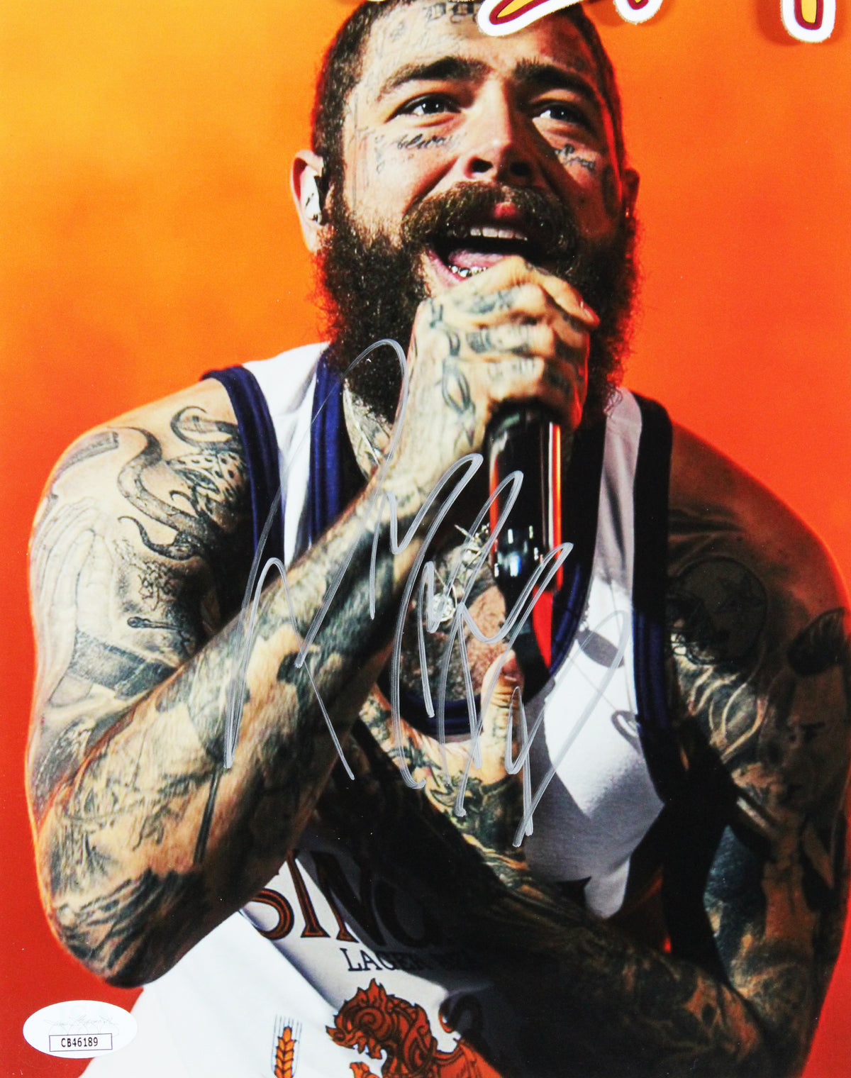 Post Malone Authentic Signed 8x10 Framed Photo Autographed JSA #CB46189