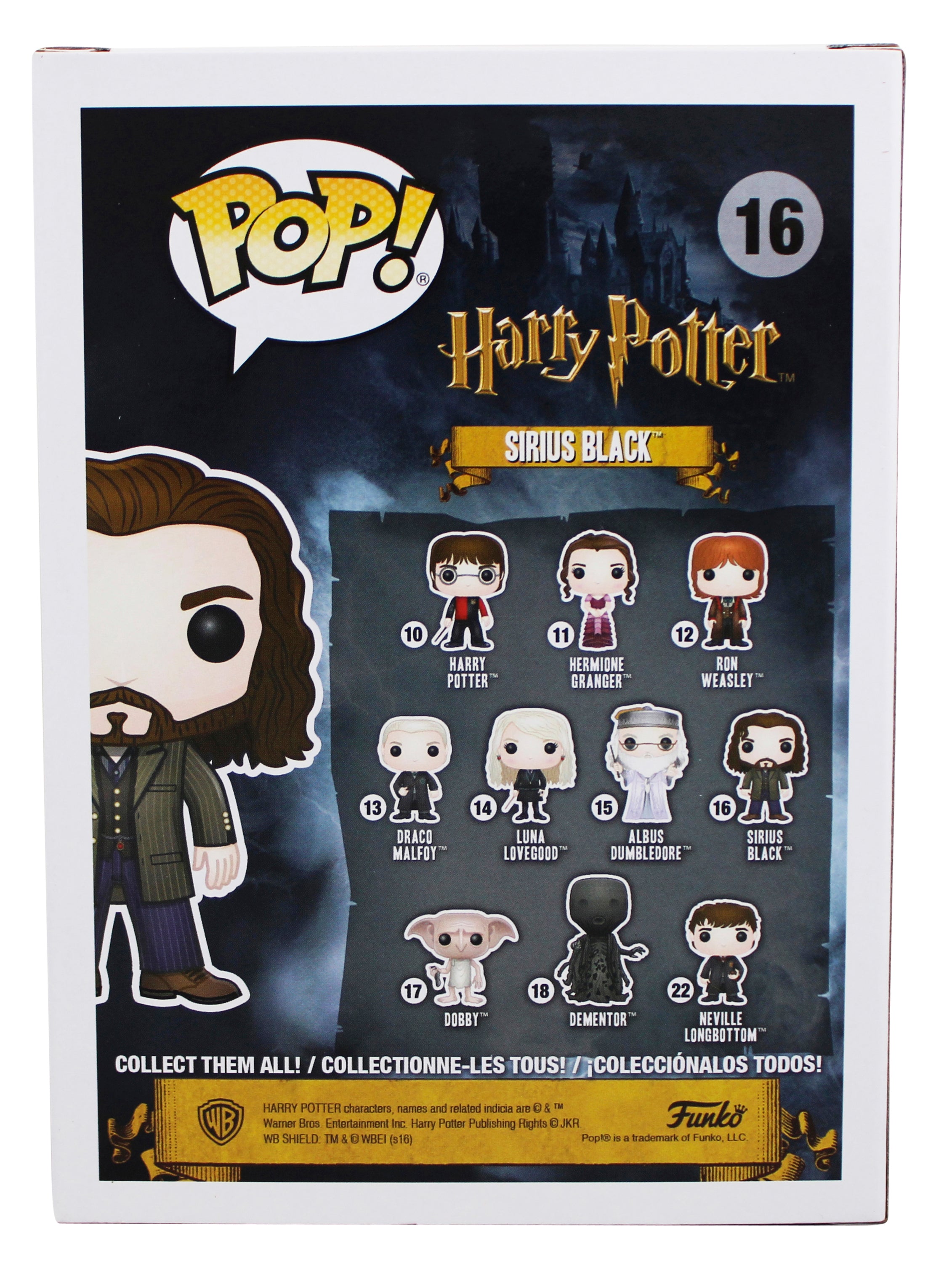 Gary Oldman Harry Potter Signed Sirius Black #16 Funko Pop Figure BAS #BR40957