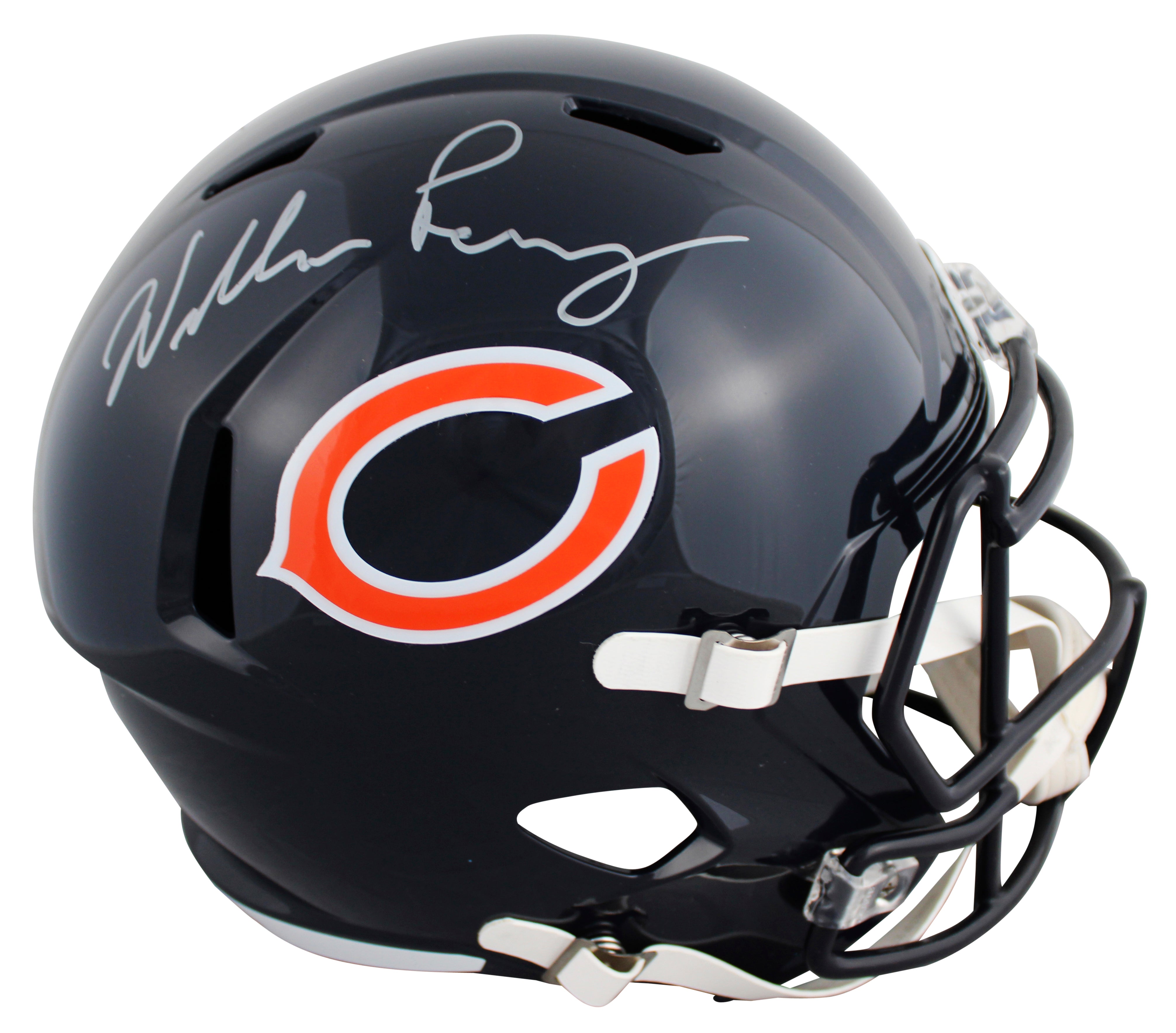 Bears William Perry Signed Full Size Speed Rep Helmet W/ Case JSA Witness