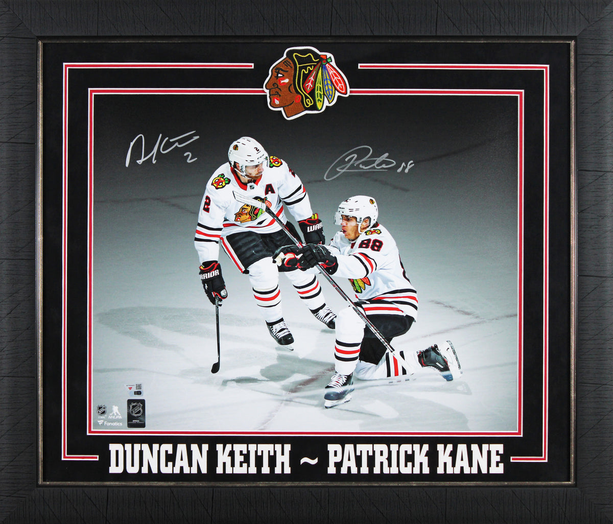 Duncan Keith & Patrick Kane Signed 16x20 Framed Spotlight Photo Fanatics