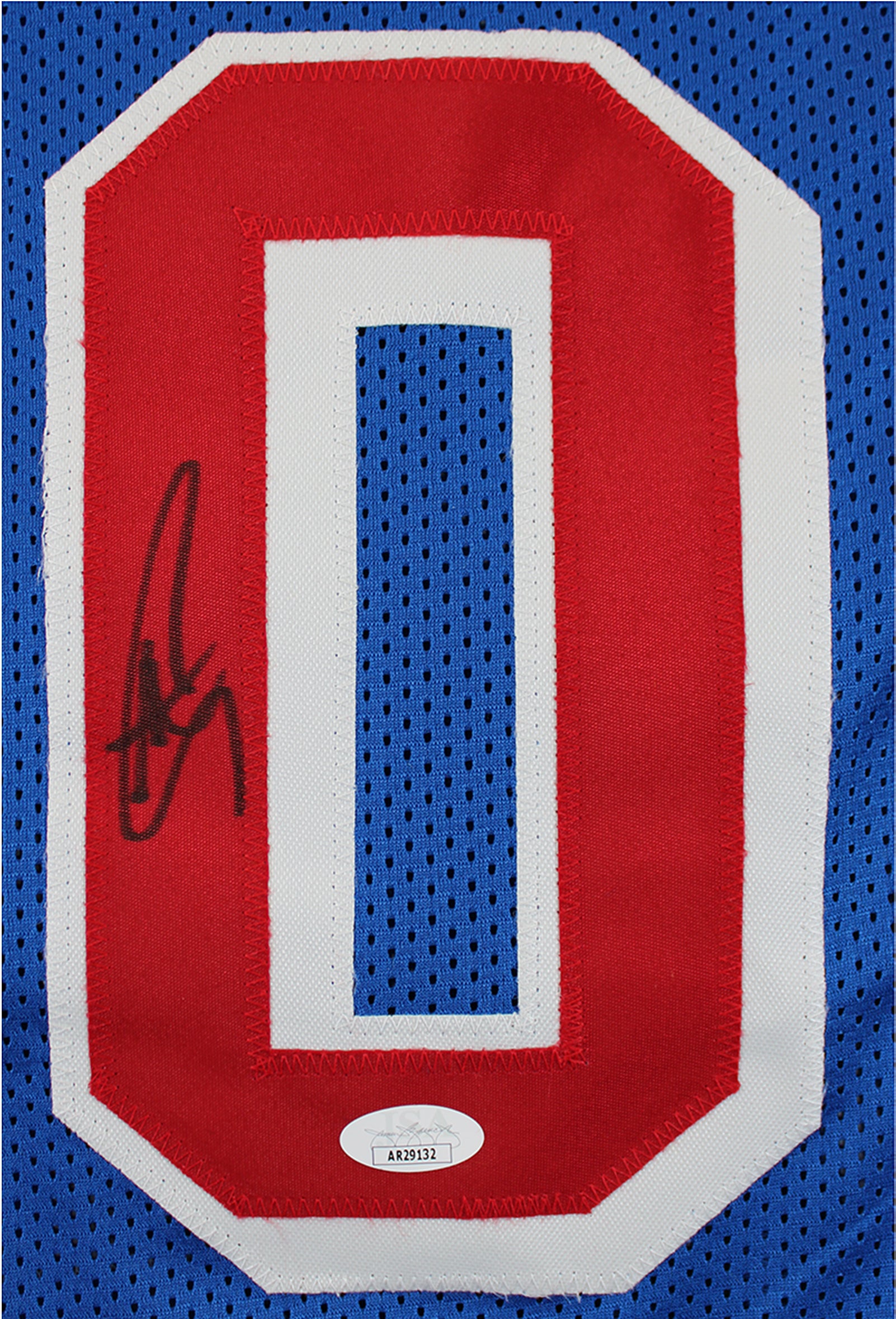 Stephen Curry Authentic Signed Blue Pro Style Jersey w/ Red #'s Autographed JSA