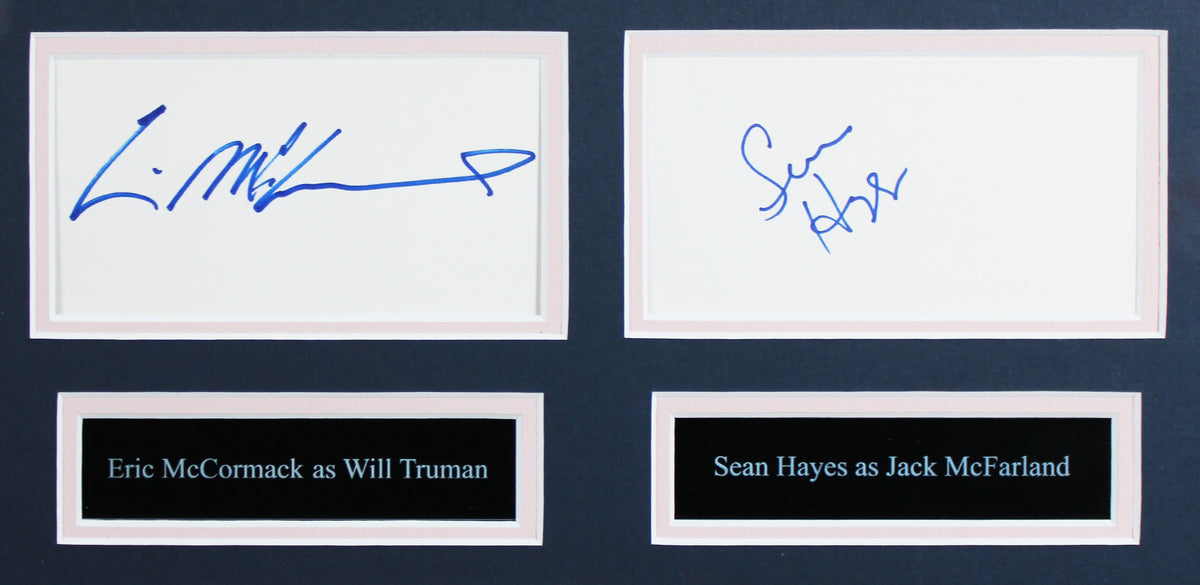 Will & Grace (4) McCormack, Messing, Hayes & Mullally Signed Framed Display BAS