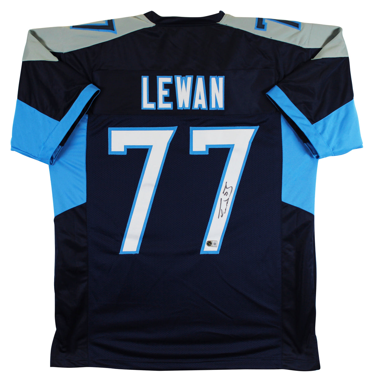 Taylor Lewan Authentic Signed Navy Blue Pro Style Jersey Autographed BAS Witness