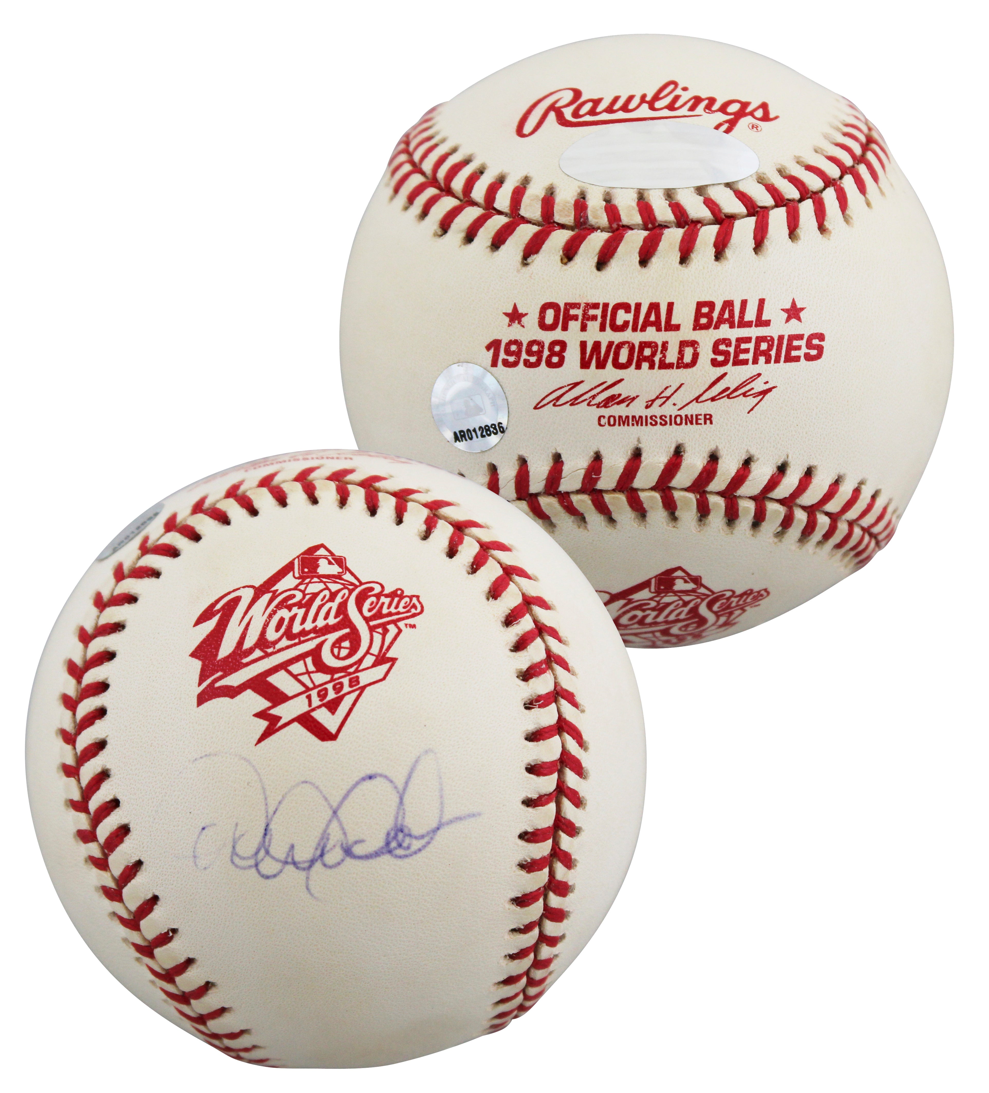 Yankees Derek Jeter Signed 1998 World Series Baseball W/ Case MLB #AR012836