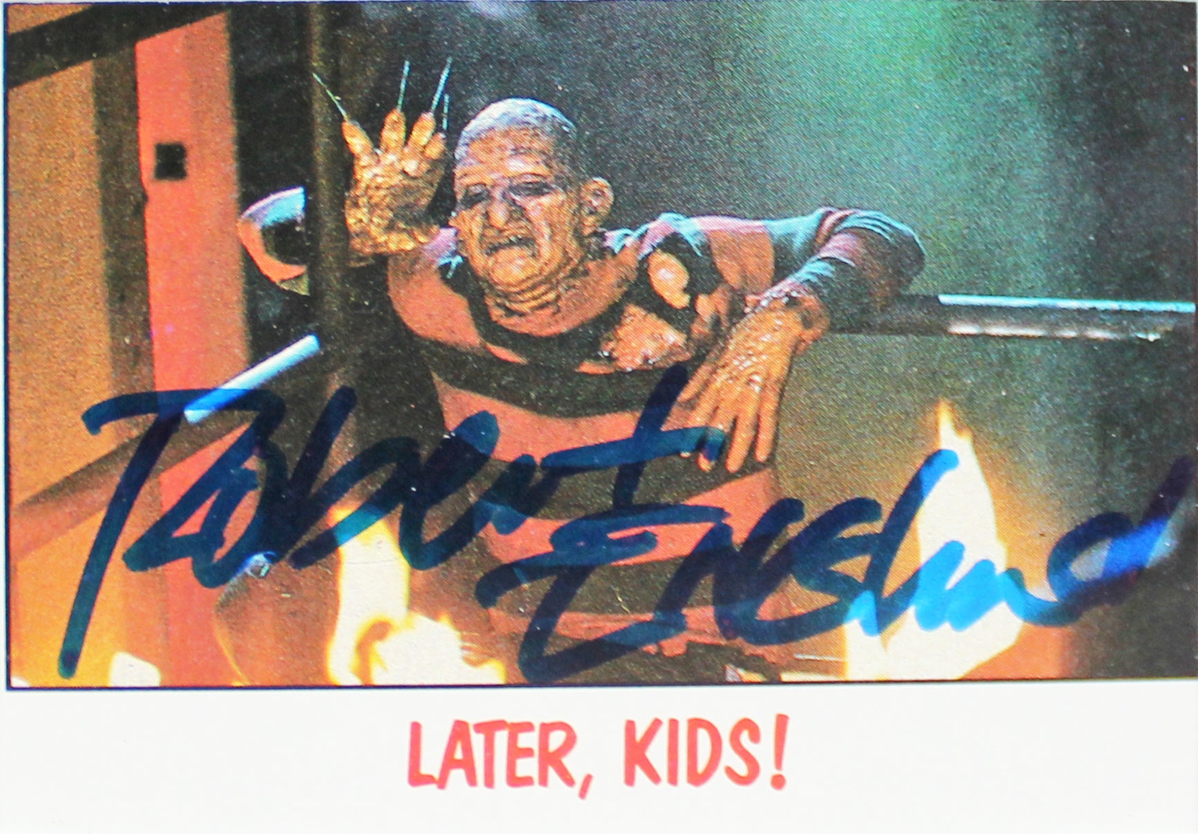 Robert Englund Nightmare on Elm Street Signed & Framed Trading Card BAS #AE09472