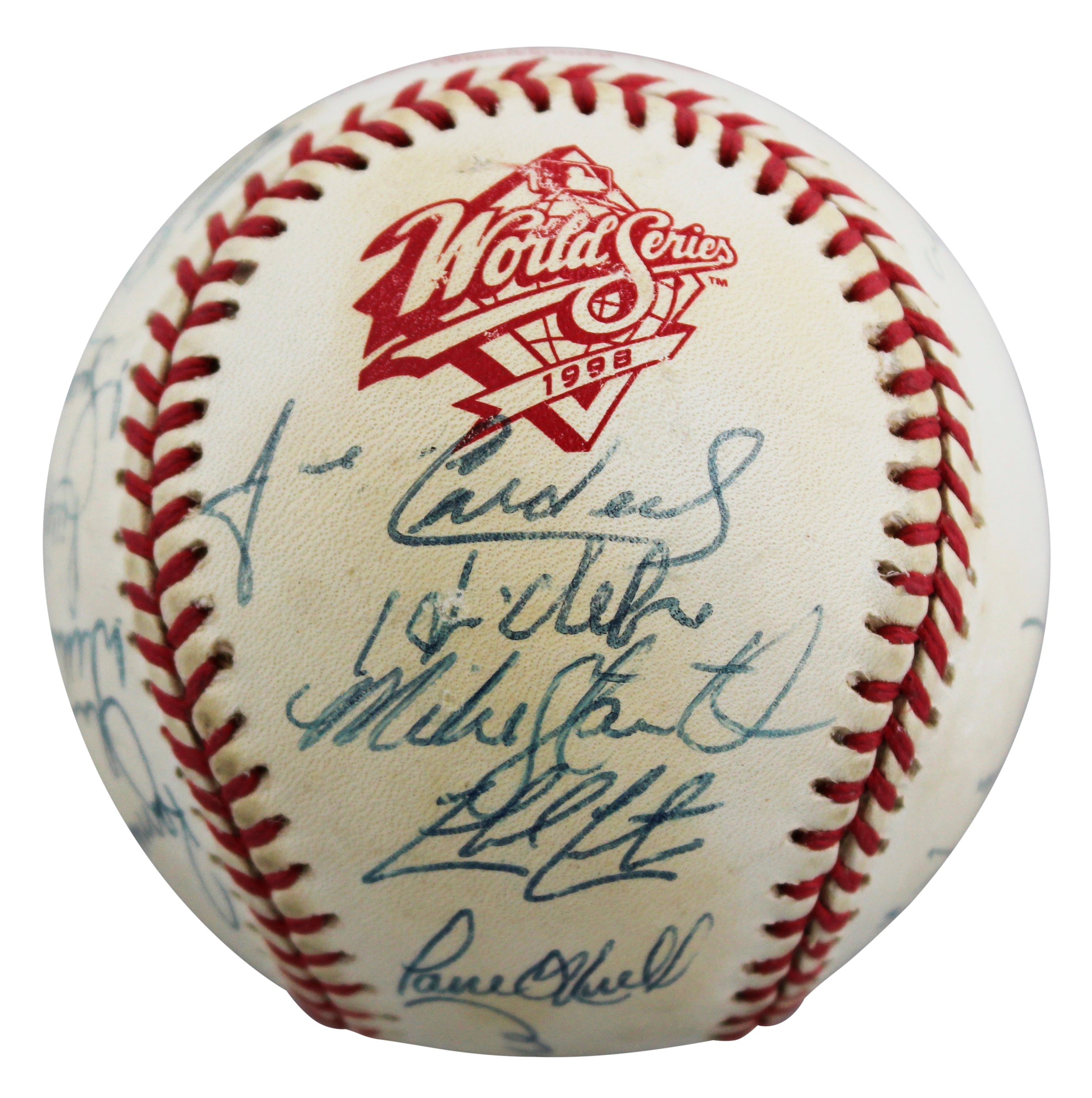 Yankees (26) Torre, Rivera, Raines Signed WS Logo OML Baseball BAS #AE64057