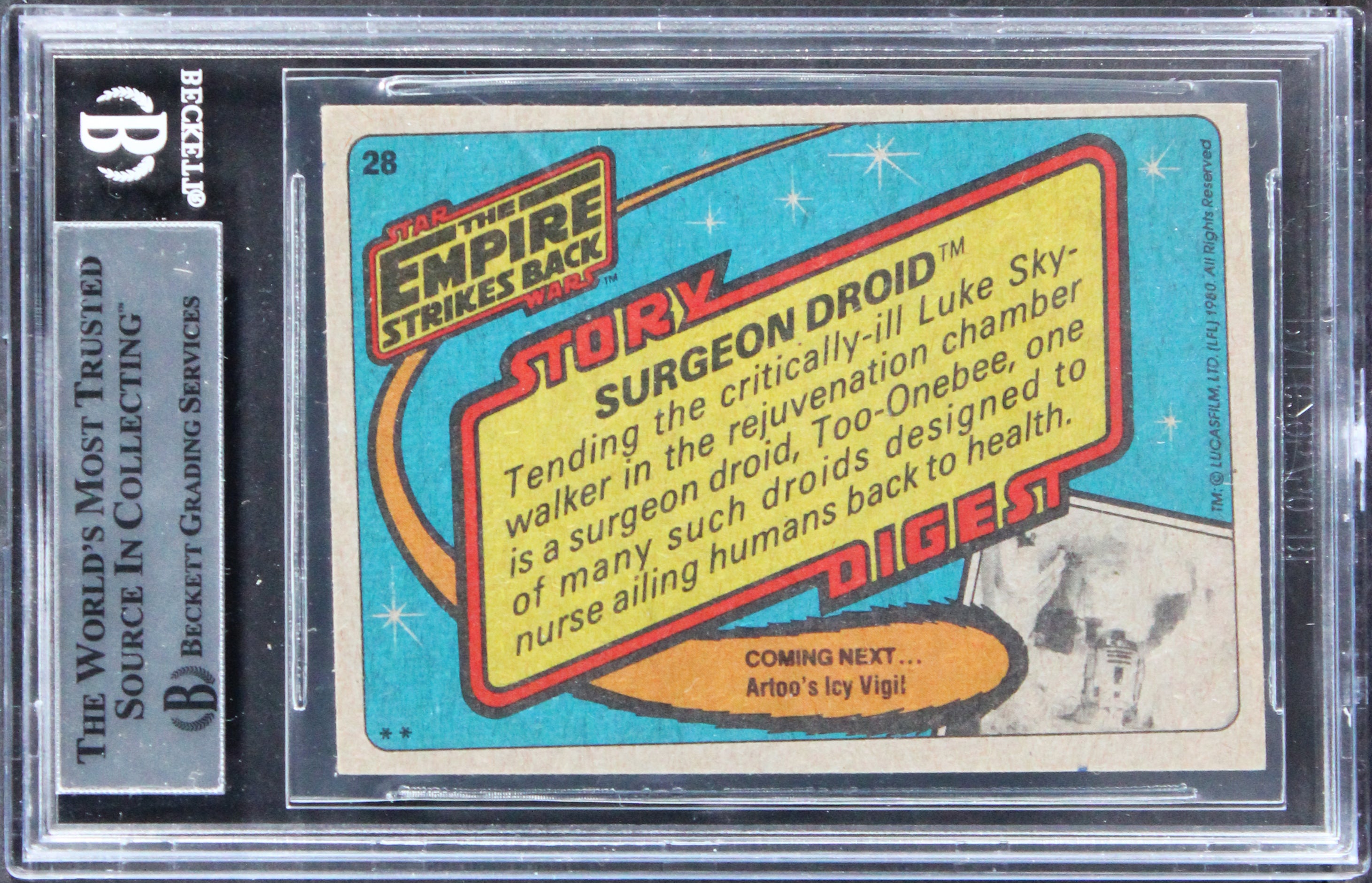 Star Wars (5) Rodgers, Hone, Nichols +2 Signed 1980 SW ESB #28 Card BAS Slabbed