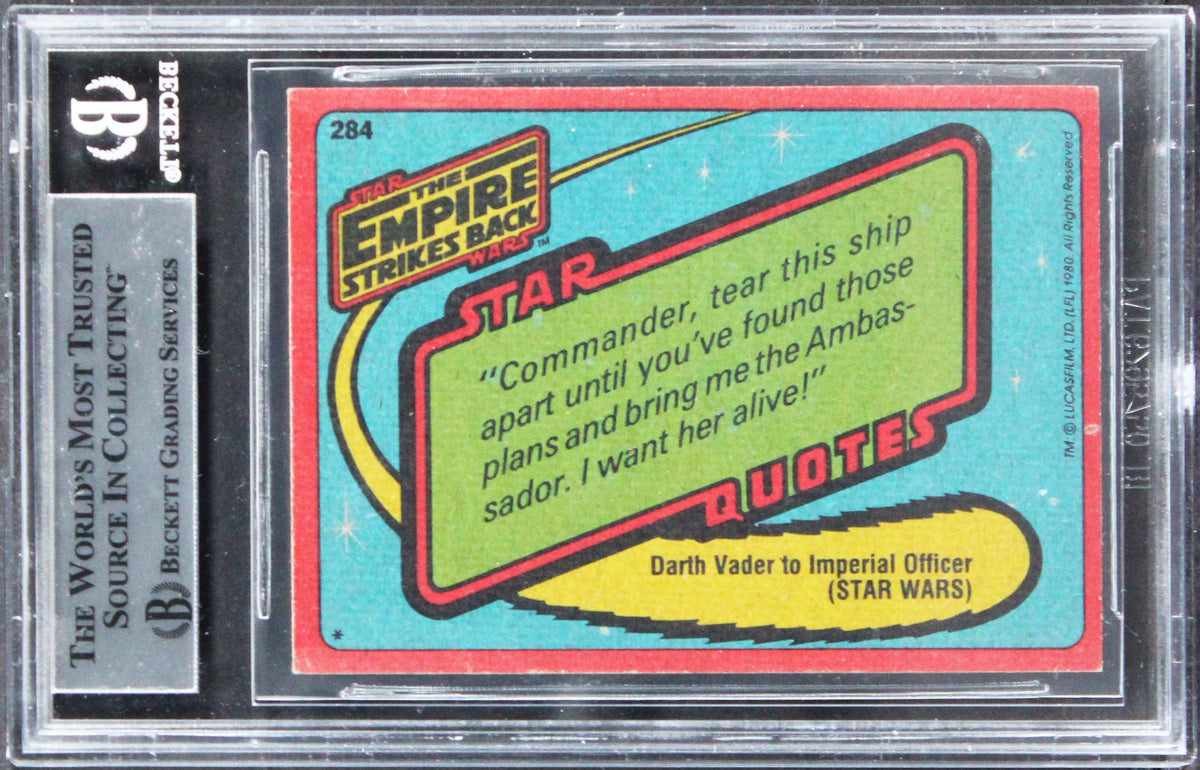 Star Wars (4) Rodgers, Hone, Delk +1 Signed 1980 SW ESB #284 Card BAS Slabbed