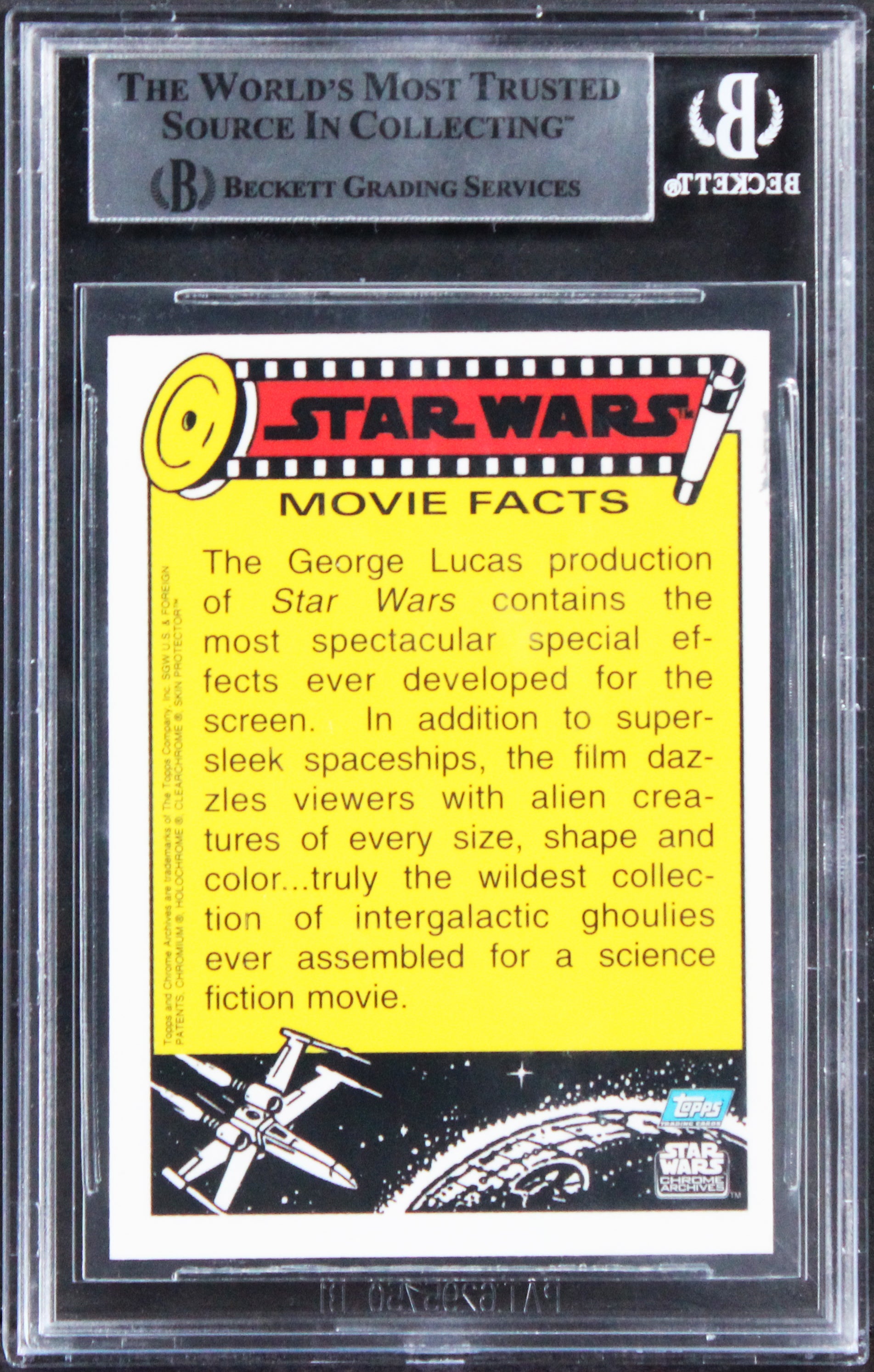 Star Wars (4) Baker, Tippett +2 Signed 1999 SW Chrome Arc #12 Card BAS Slabbed