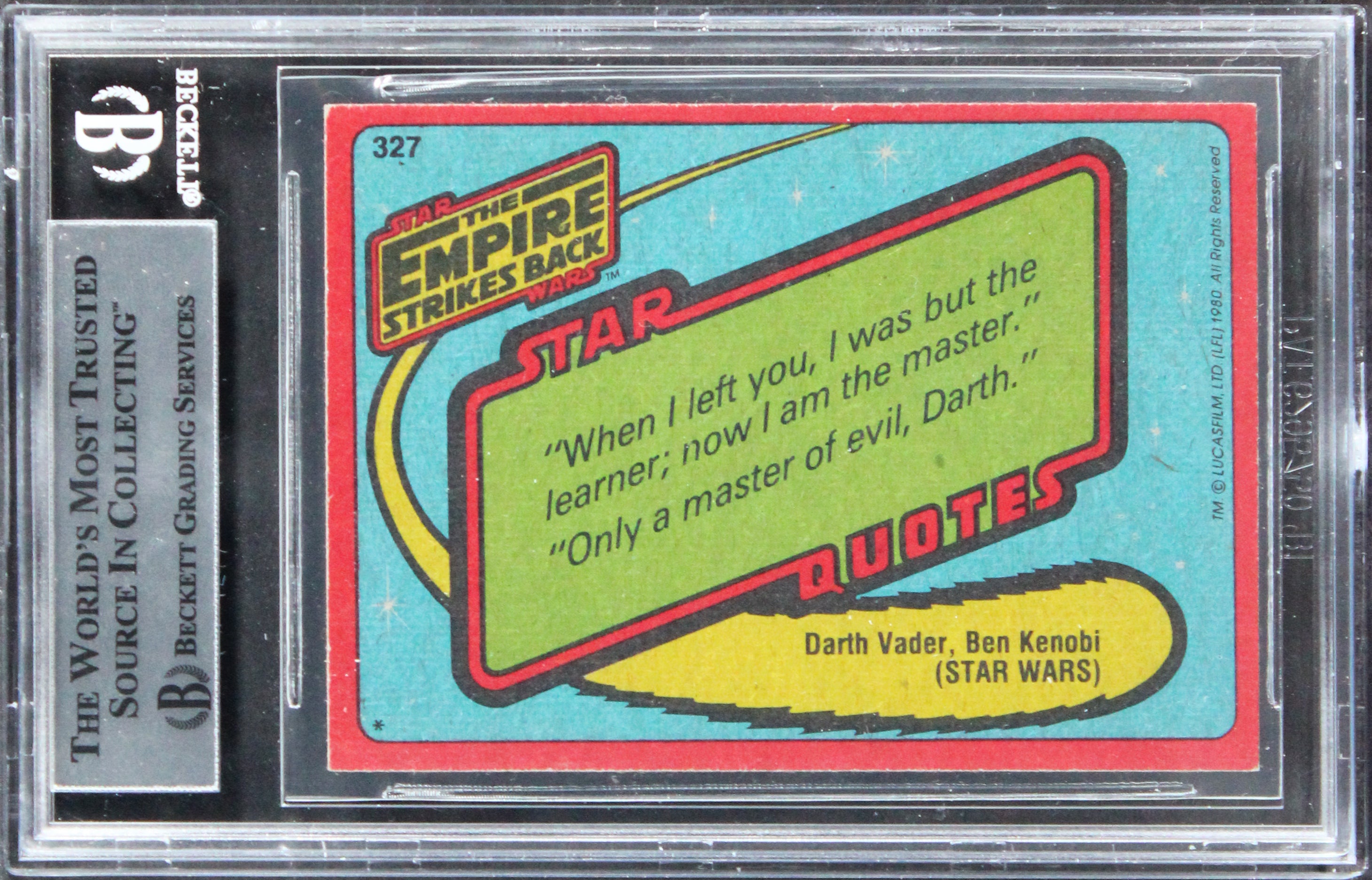 Star Wars (4) Beswick, Barron, Doyle +1 Signed 1980 SW ESB #327 Card BAS Slabbed