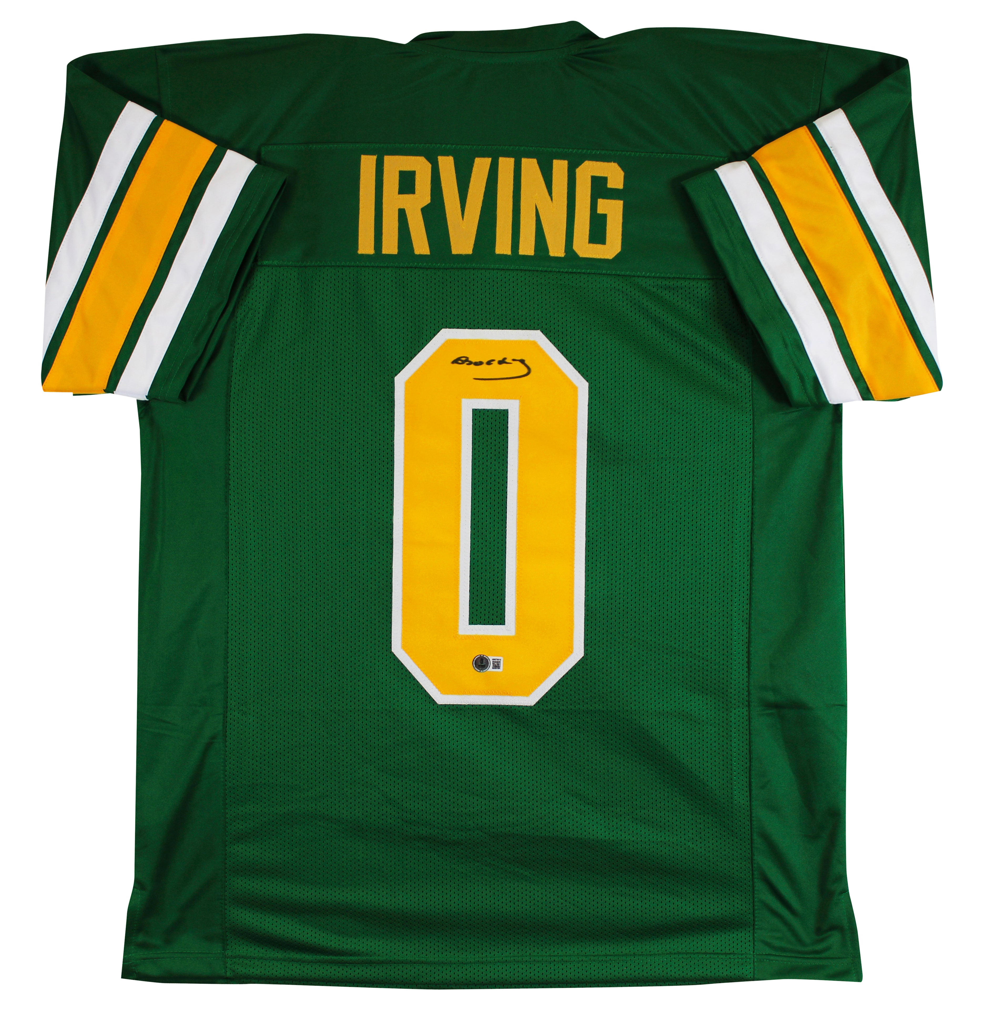 Oregon Bucky Irving Authentic Signed Green Pro Style Jersey BAS Witnessed