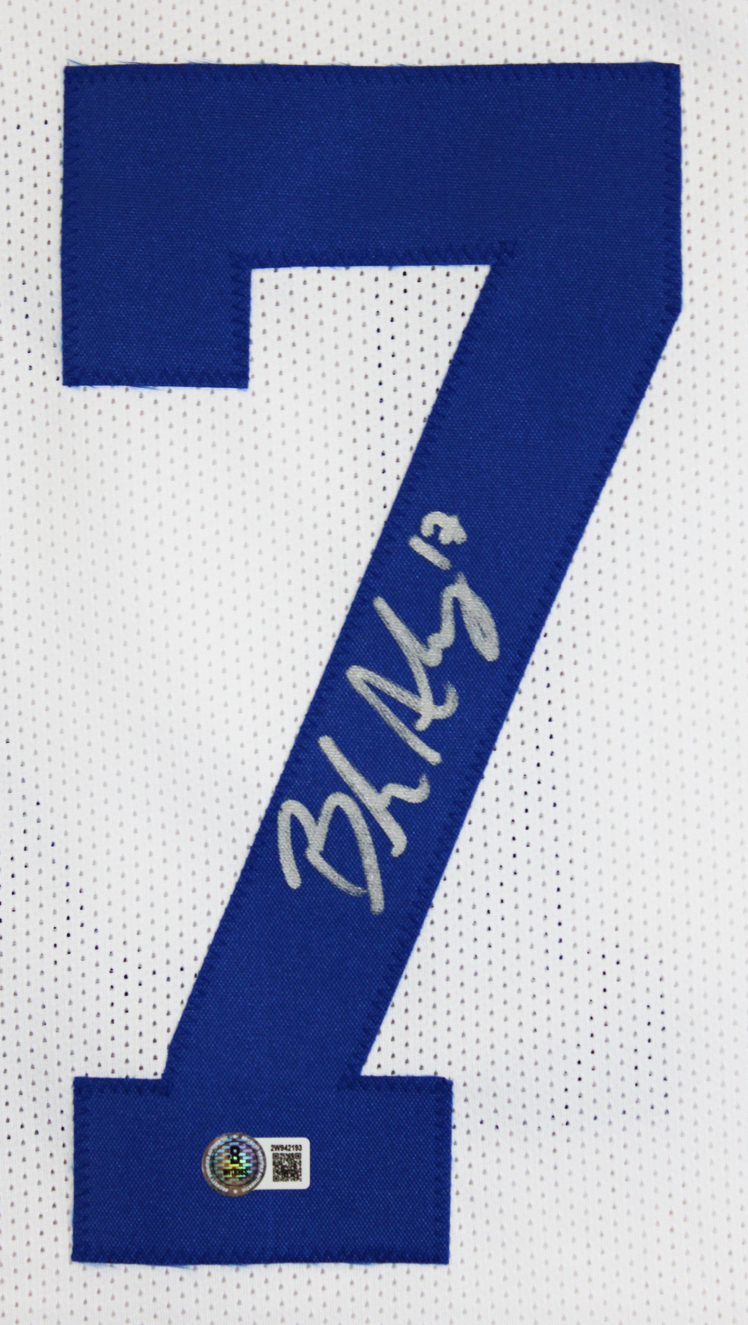 Brandon Aubrey Authentic Signed White Pro Style Jersey BAS Witnessed 2