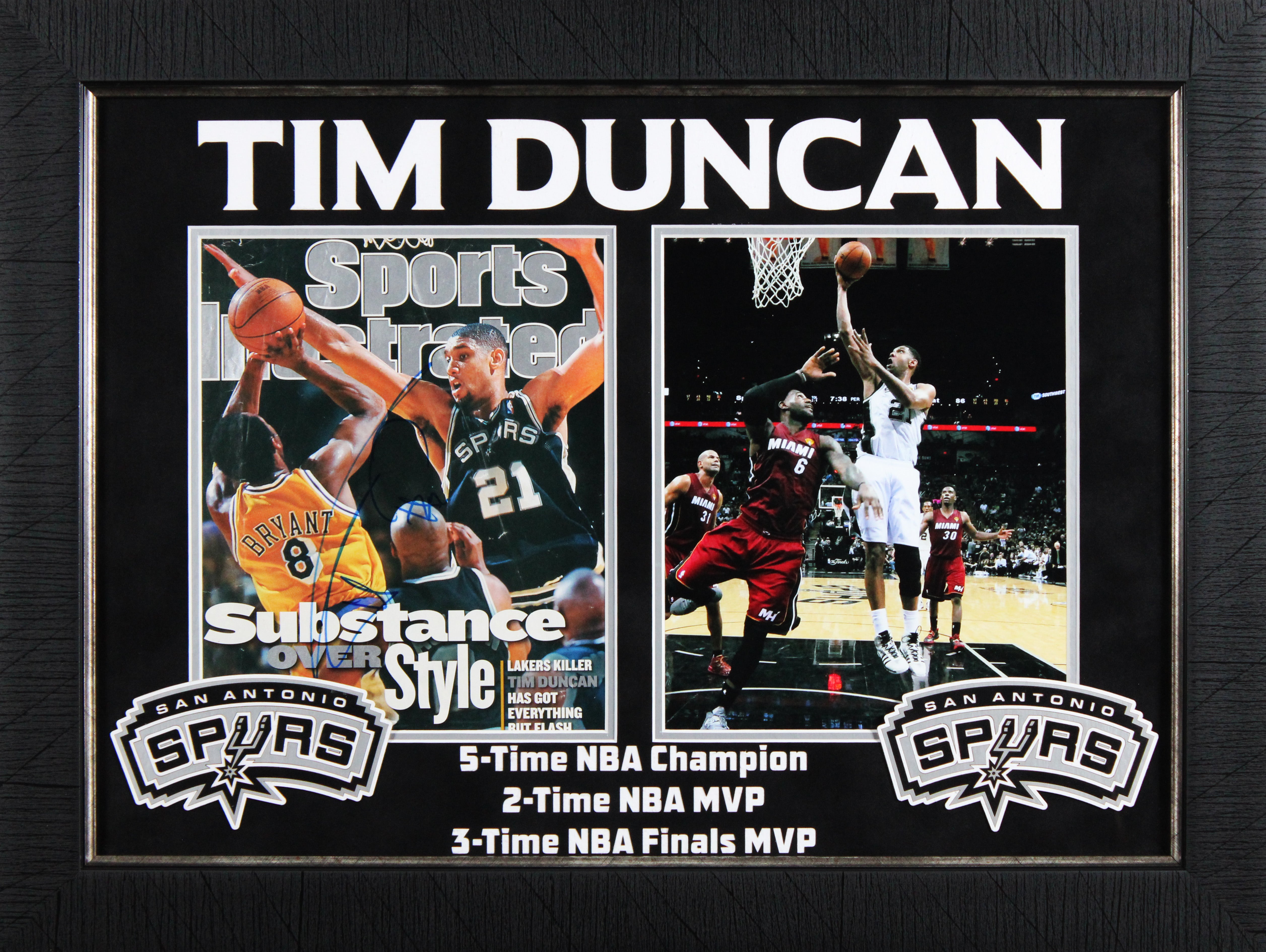 Spurs Tim Duncan Authentic Signed Sports Illustrated Magazine Cover BAS #AE13752