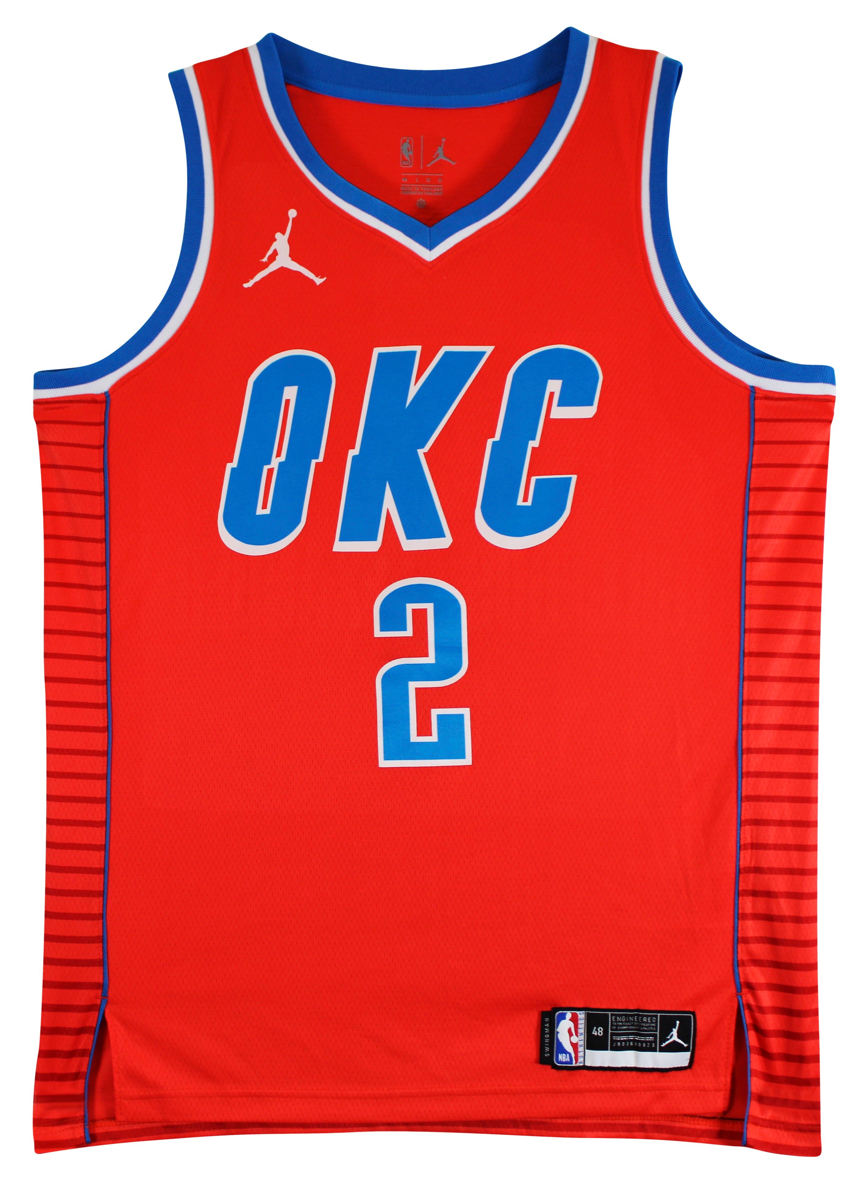 Thunder Shai Gilgeous-Alexander Signed Orange Nike Swingman Jersey PSA #AP84489