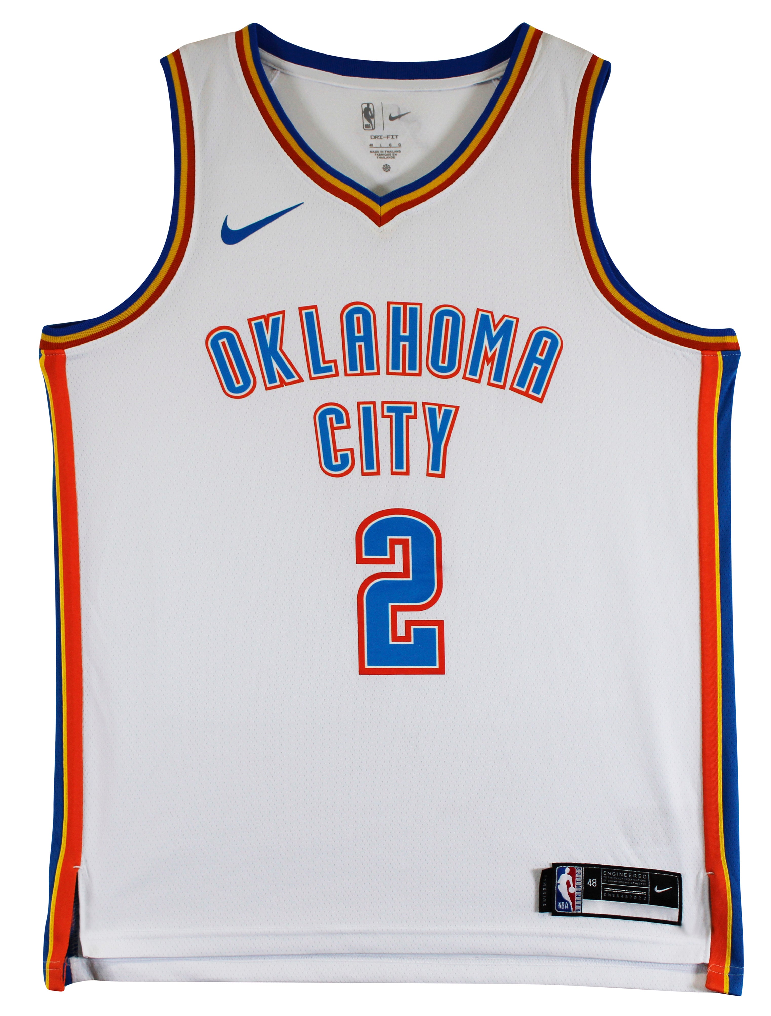 Thunder Shai Gilgeous-Alexander Signed White Nike Swingman Jersey PSA #AP22765