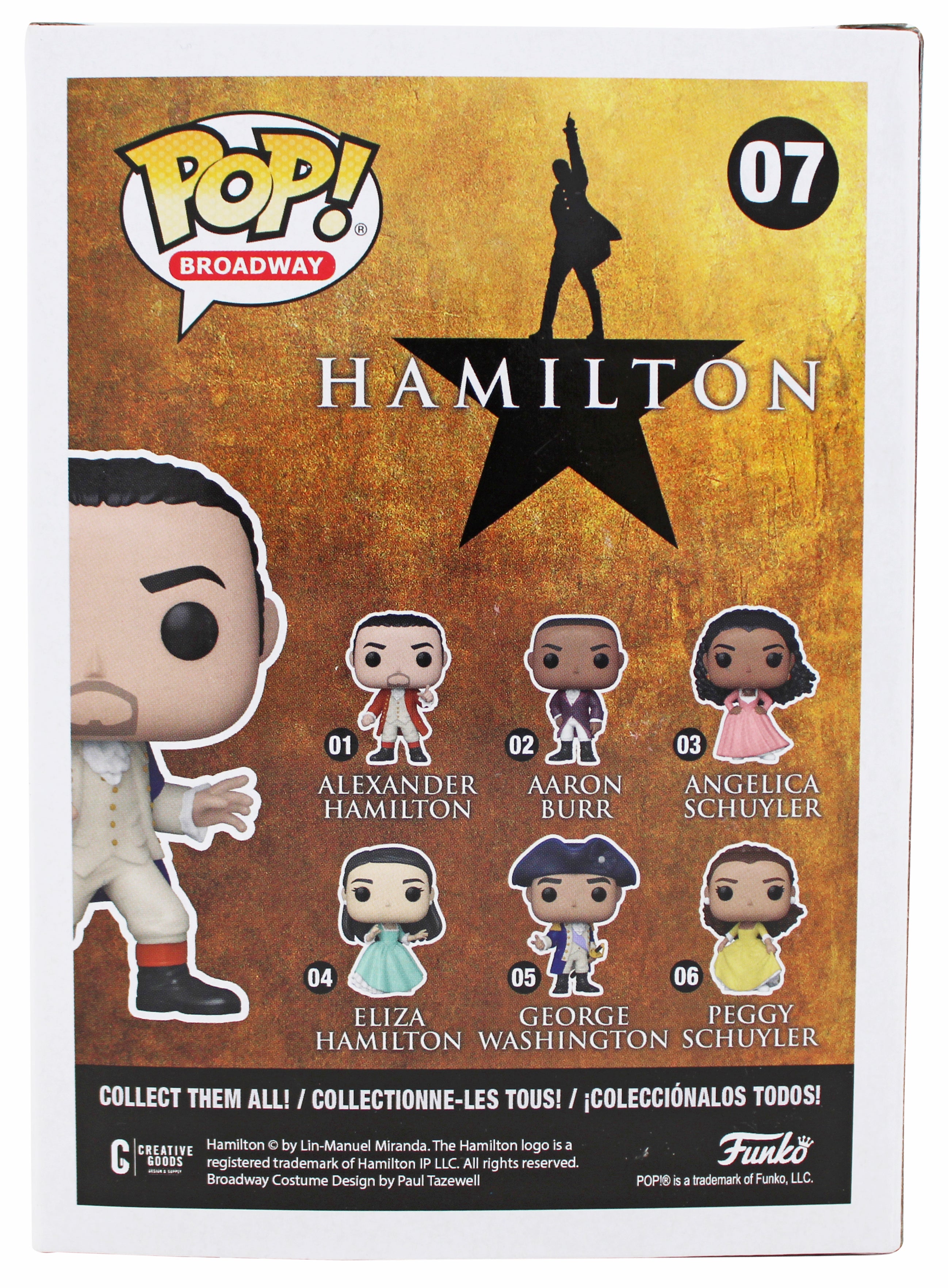 Lin-Manuel Miranda Hamilton Authentic Signed #07 Funko Pop Vinyl Figure BAS