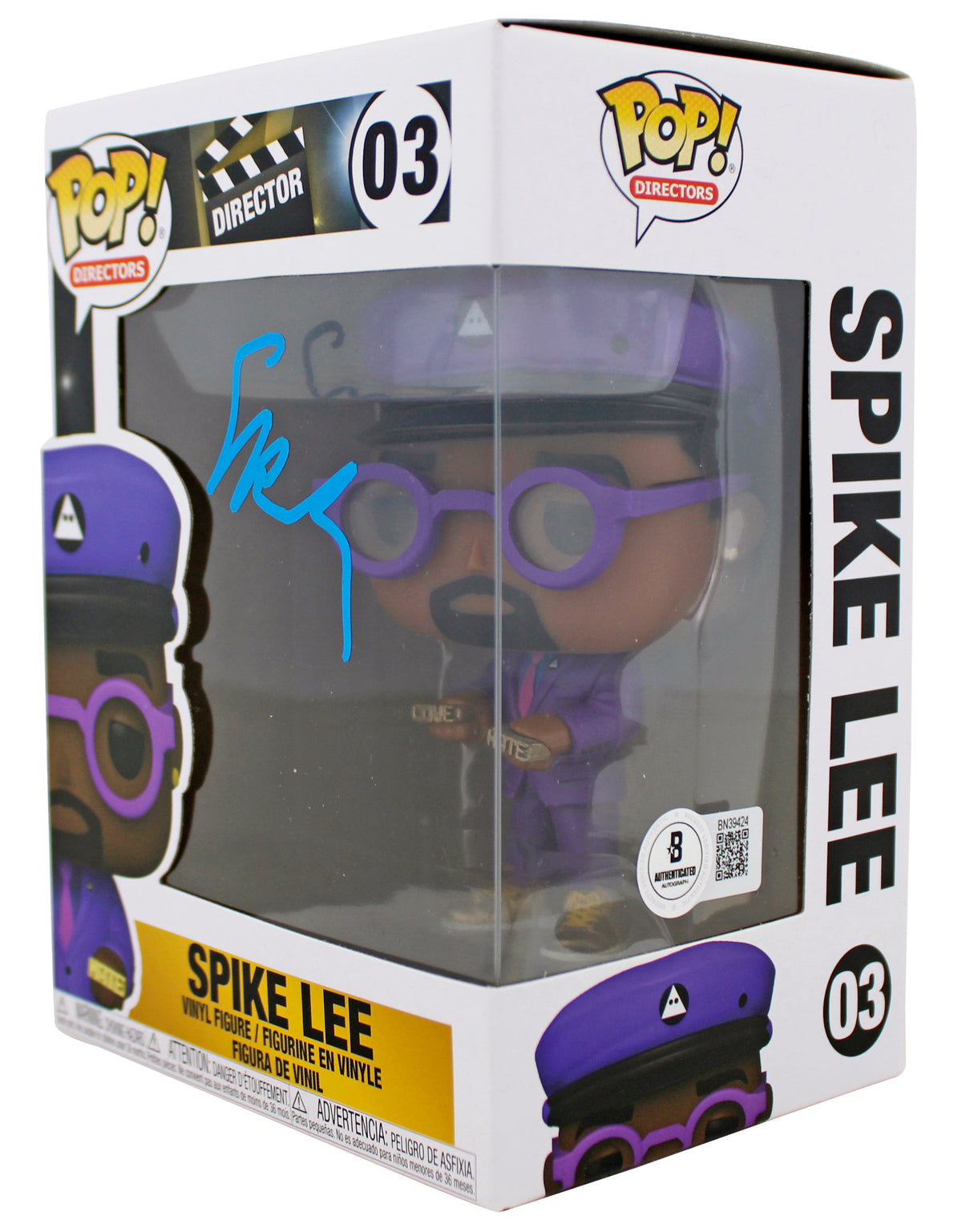 Spike Lee Authentic Signed Director #03 Funko Pop Vinyl Figure w/ Blue Sig BAS