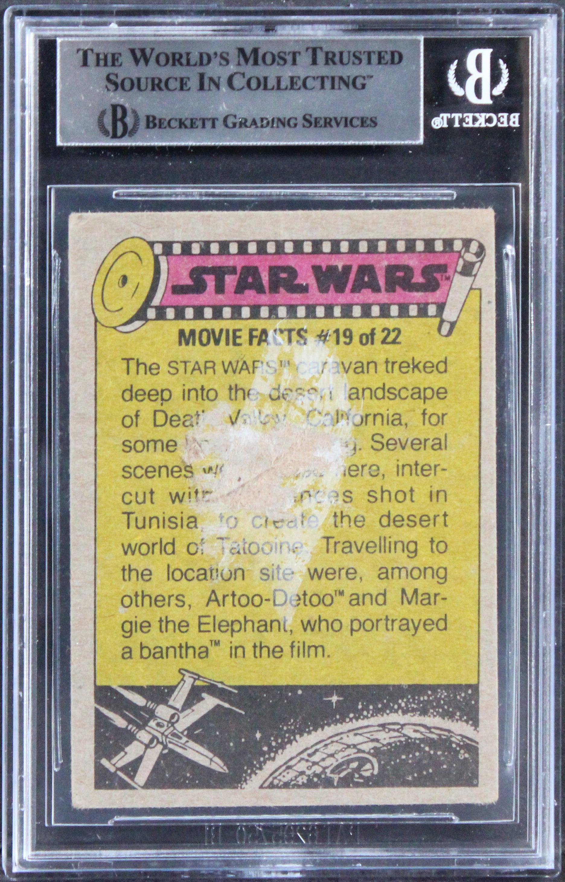 Star Wars (7) Baker, Beswick, McCarthy +4 Signed 1977 SW #283 Card BAS Slabbed
