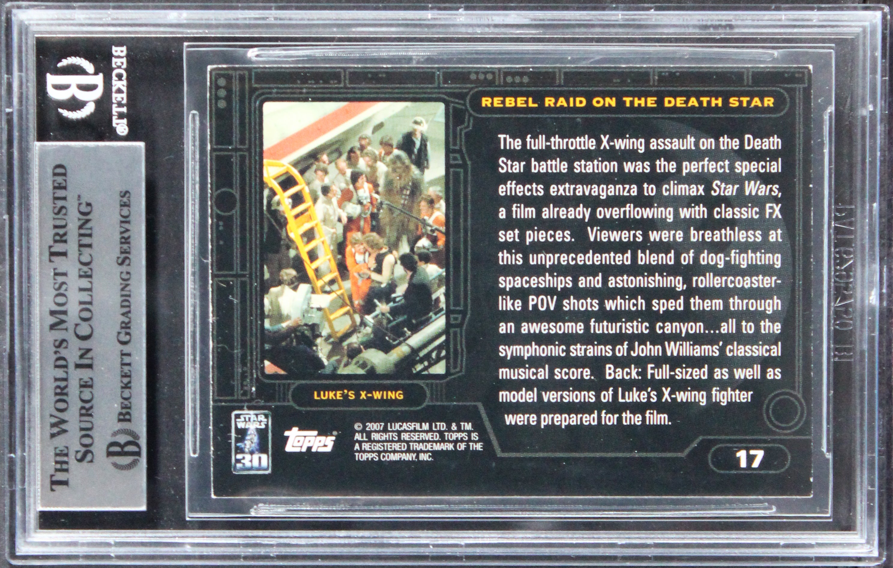 Star Wars (6) Peterson, Blalack +4 Signed 2007 30th Anniv #17 Card BAS Slabbed