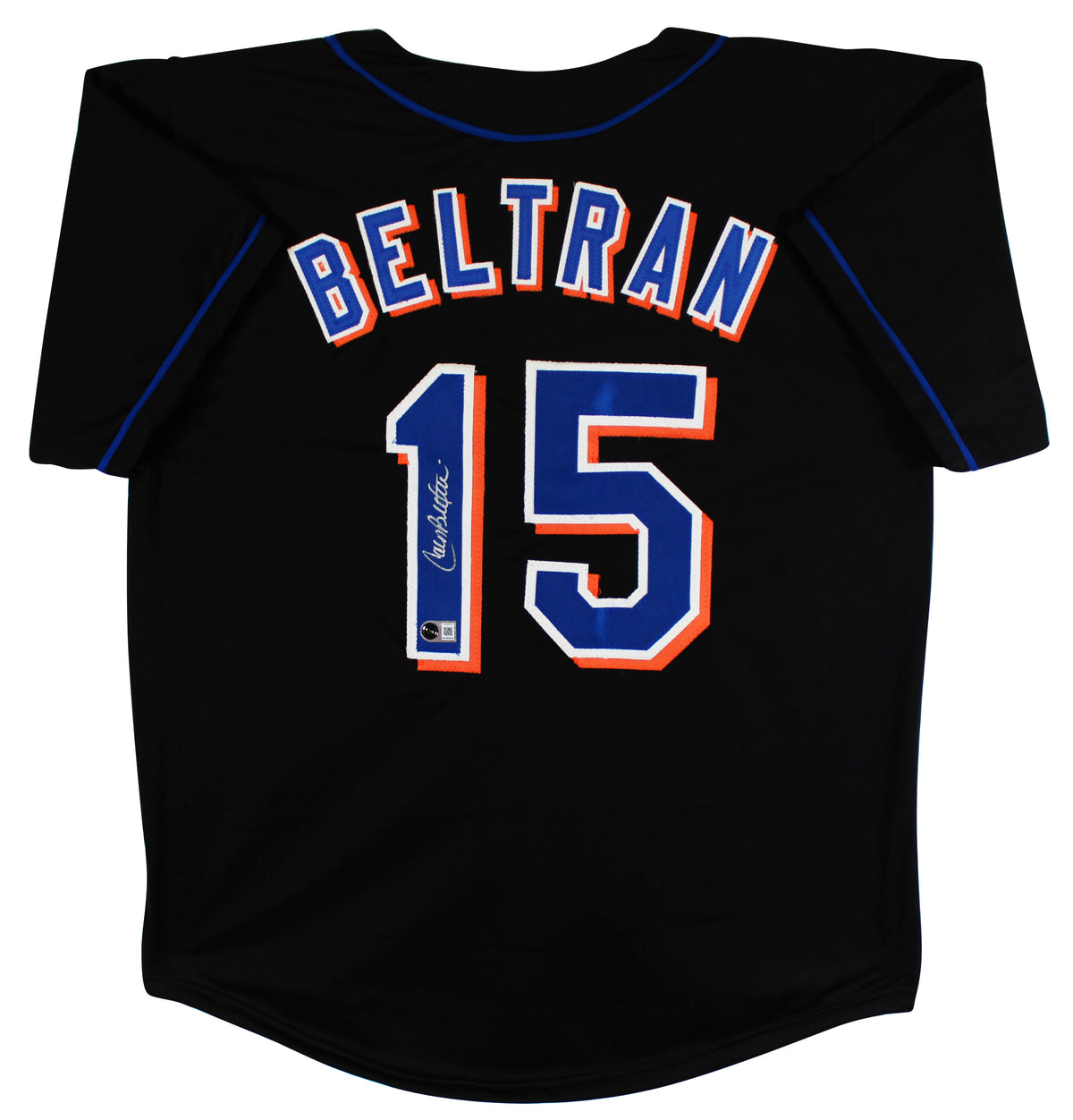 Carlos Beltran Authentic Signed Black Pro Style Jersey Autographed BAS Witnessed