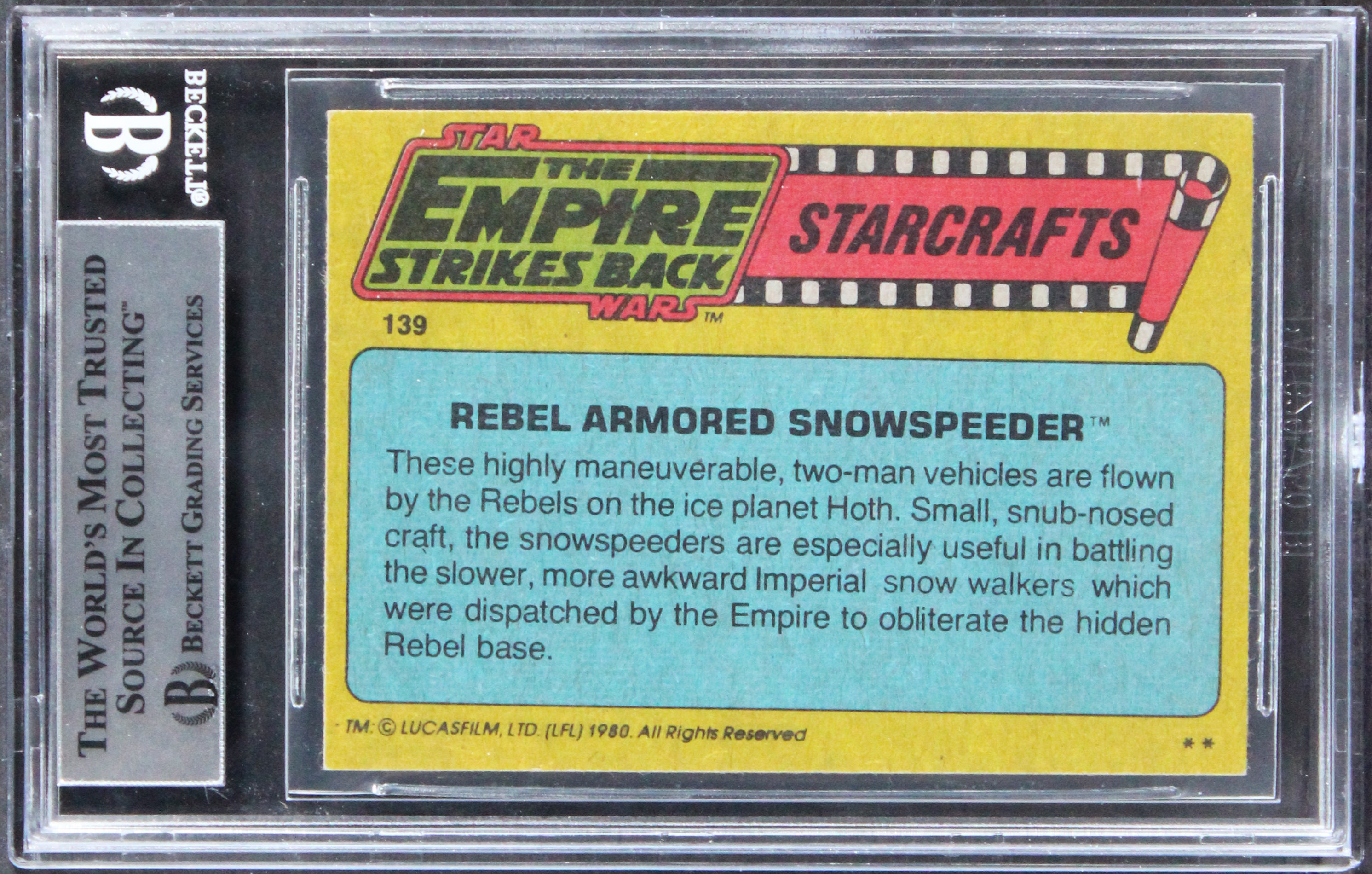 Star Wars (10) McAlister, Owyeung +8 Signed 1980 SW ESB ILM - RAS Card BAS Slab