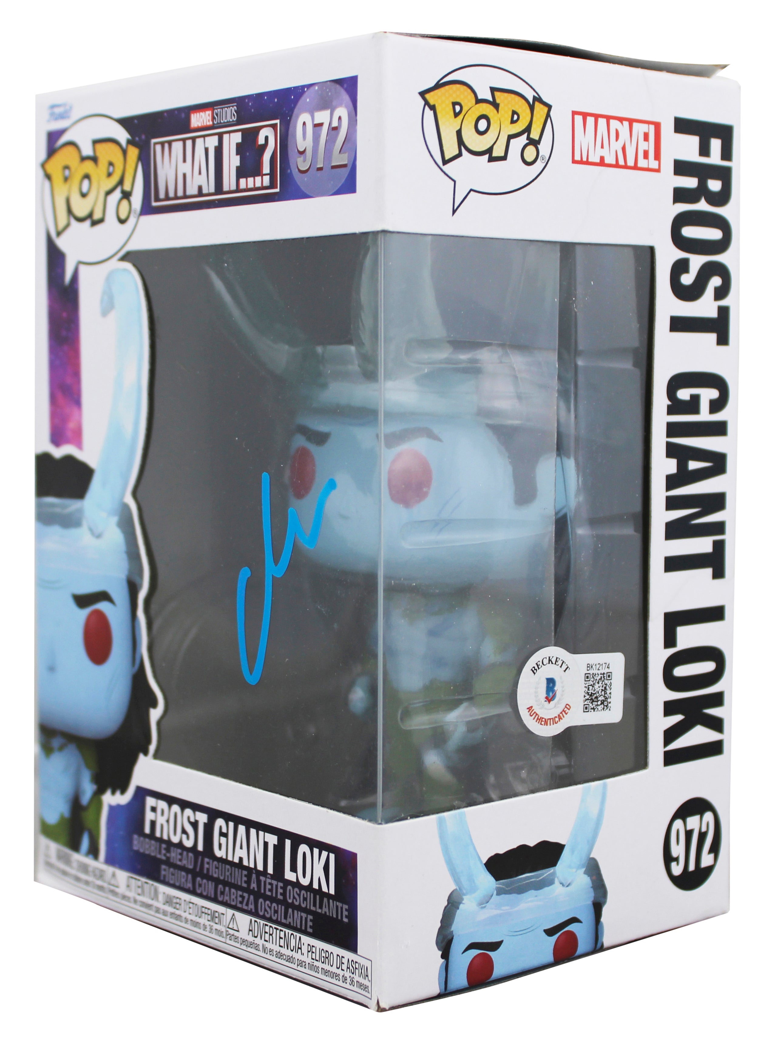 Matt Damon Thor Ragnarok Signed Loki #972 Funko Pop Vinyl Figure BAS #BK12174