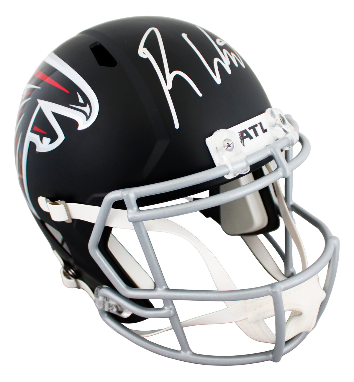 Falcons Roddy White Authentic Signed Full Size Speed Rep Helmet JSA Witnessed