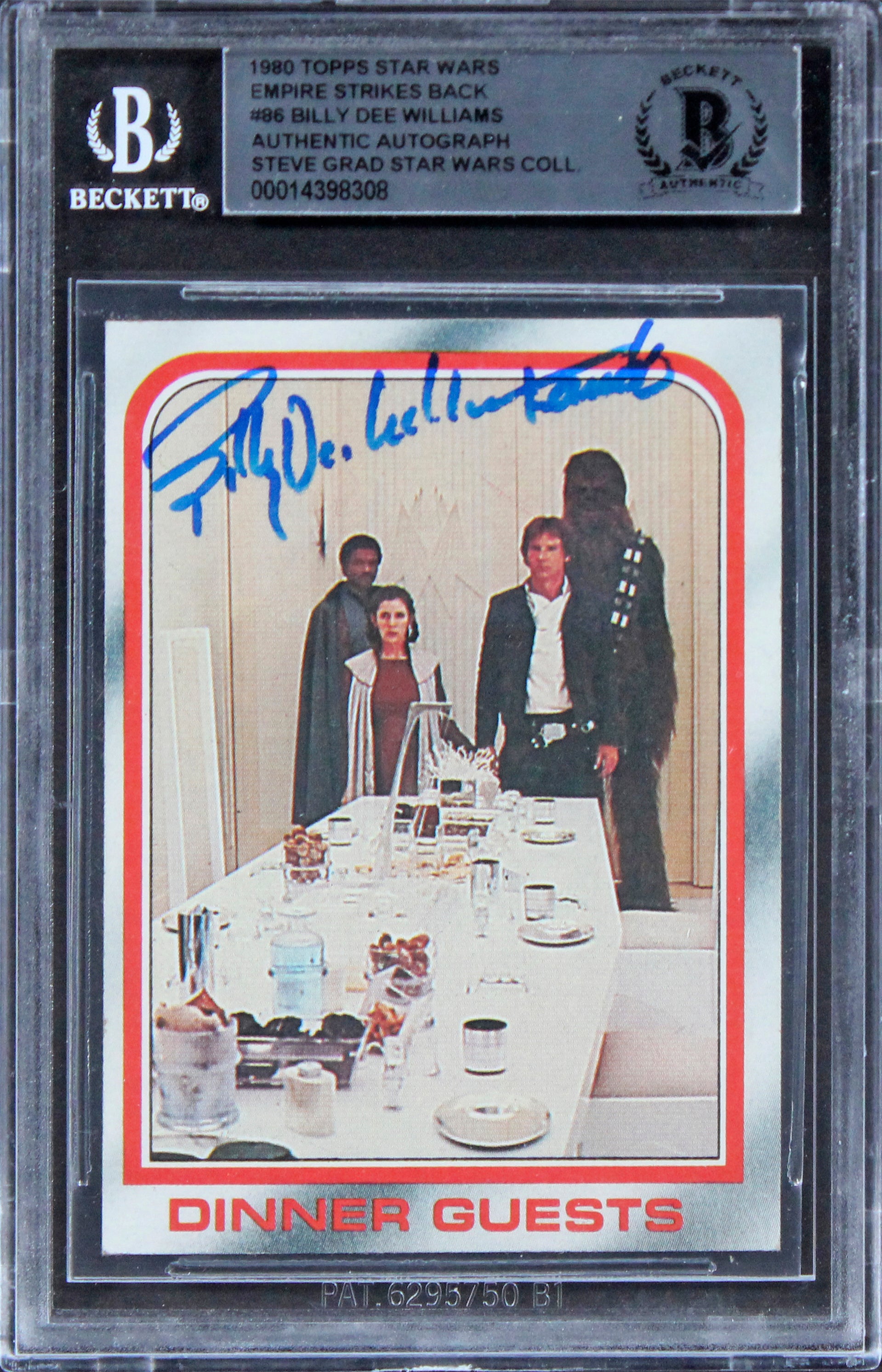 Billy Dee Williams "Lando" Signed 1980 Topps Star Wars ESB #86 Card BAS Slabbed