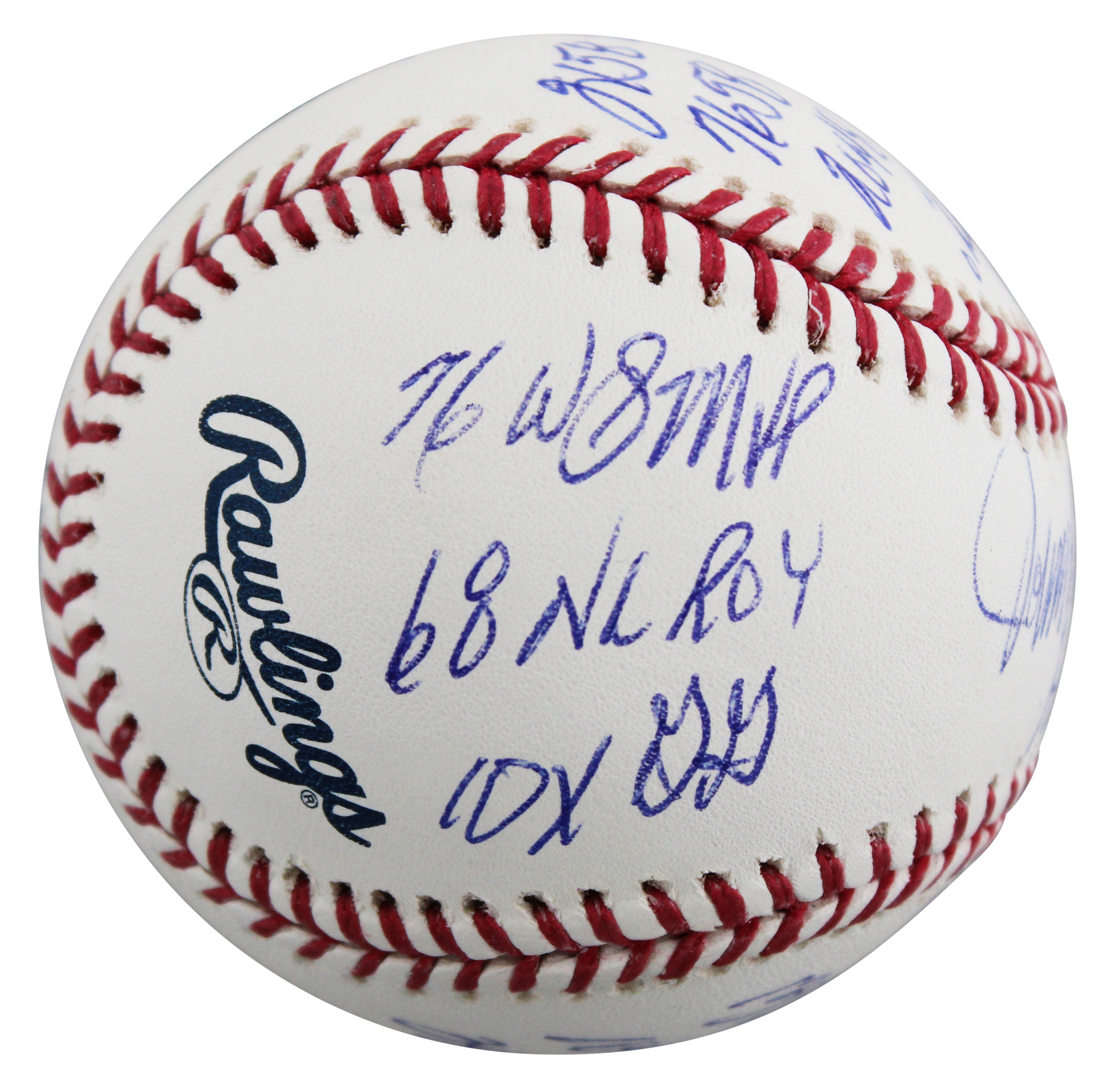 Reds Johnny Bench "Career Stat" Signed Oml LE #10/12 Baseball Fanatics #A673181