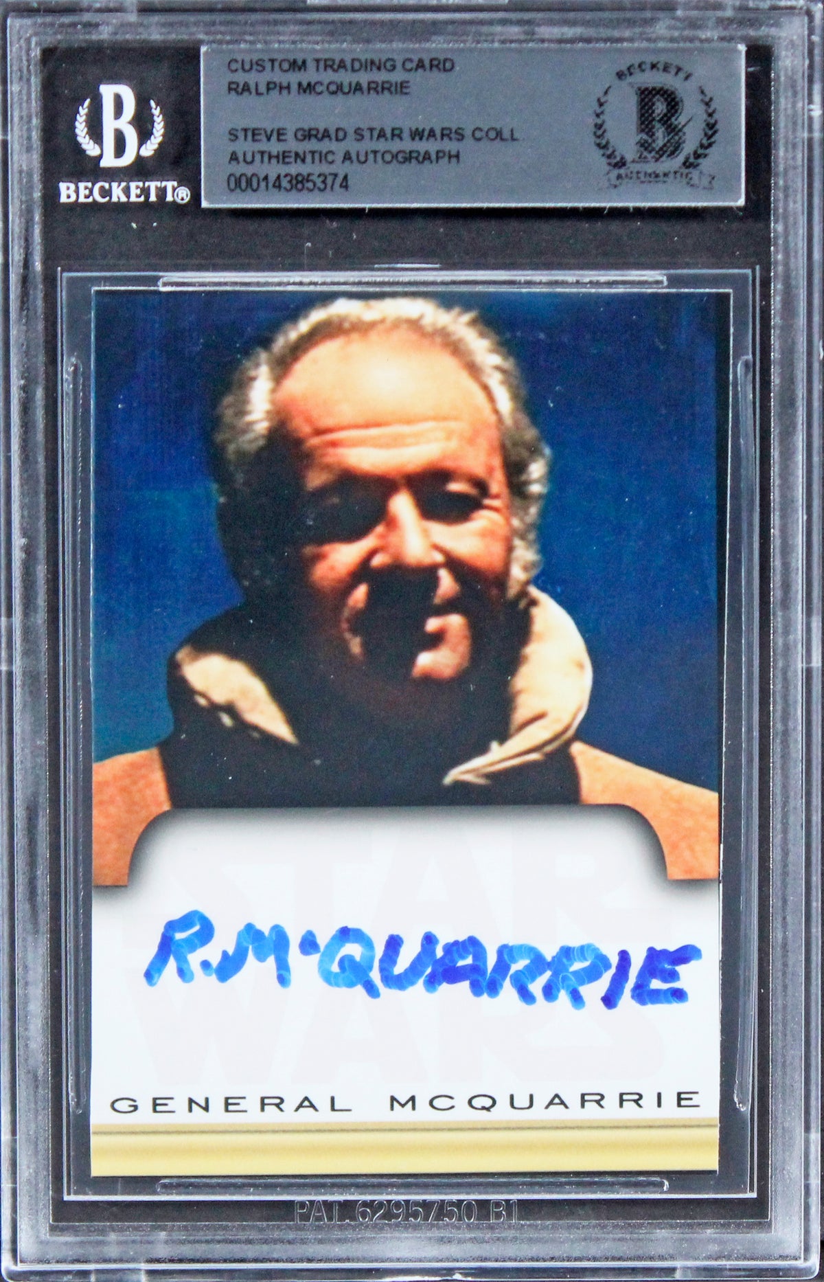 Ralph McQuarrie Star Wars Authentic Signed Custom Trading Card BAS Slabbed 2