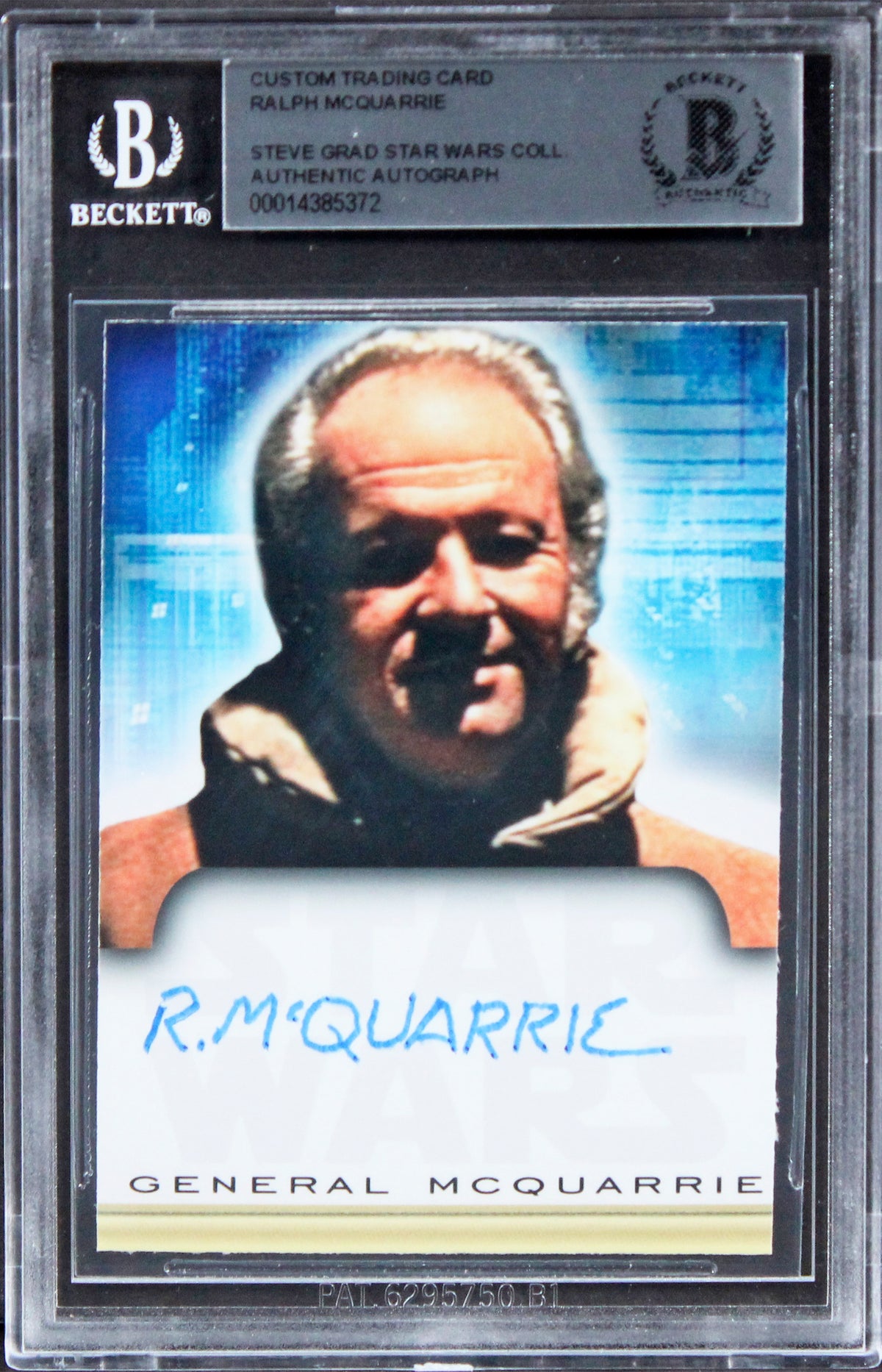 Ralph McQuarrie Star Wars Authentic Signed Custom Trading Card BAS Slabbed 1