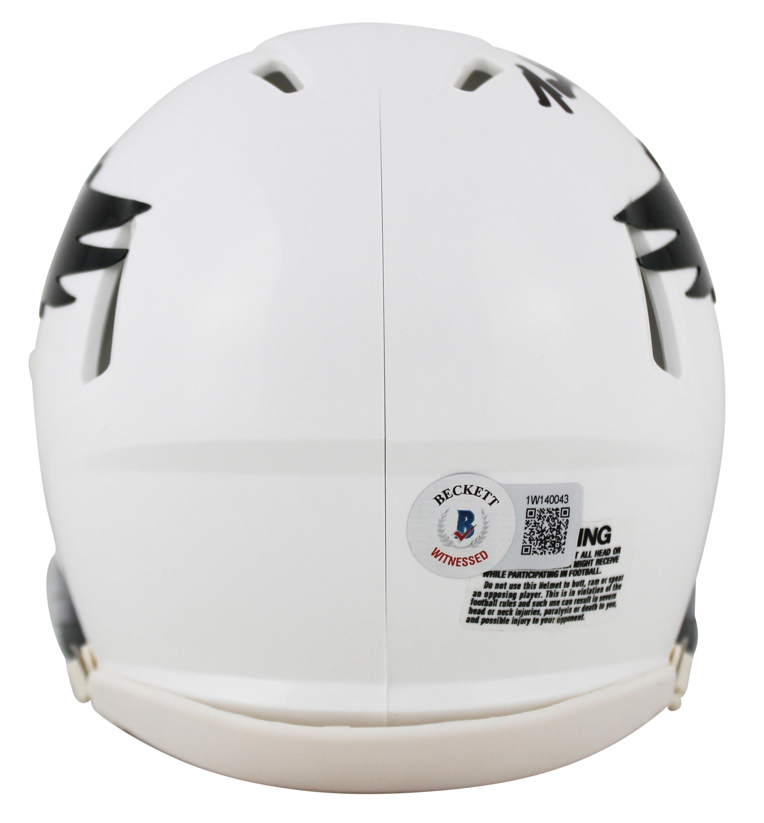 Eagles Randall Cunningham Signed 1969-73 TB Speed Mini Helmet W/ Case BAS Wit