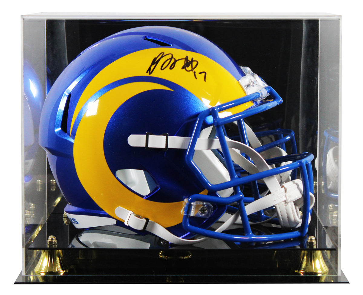 Rams Davante Adams Signed Full Size Speed Rep Helmet W/ Case JSA Witness