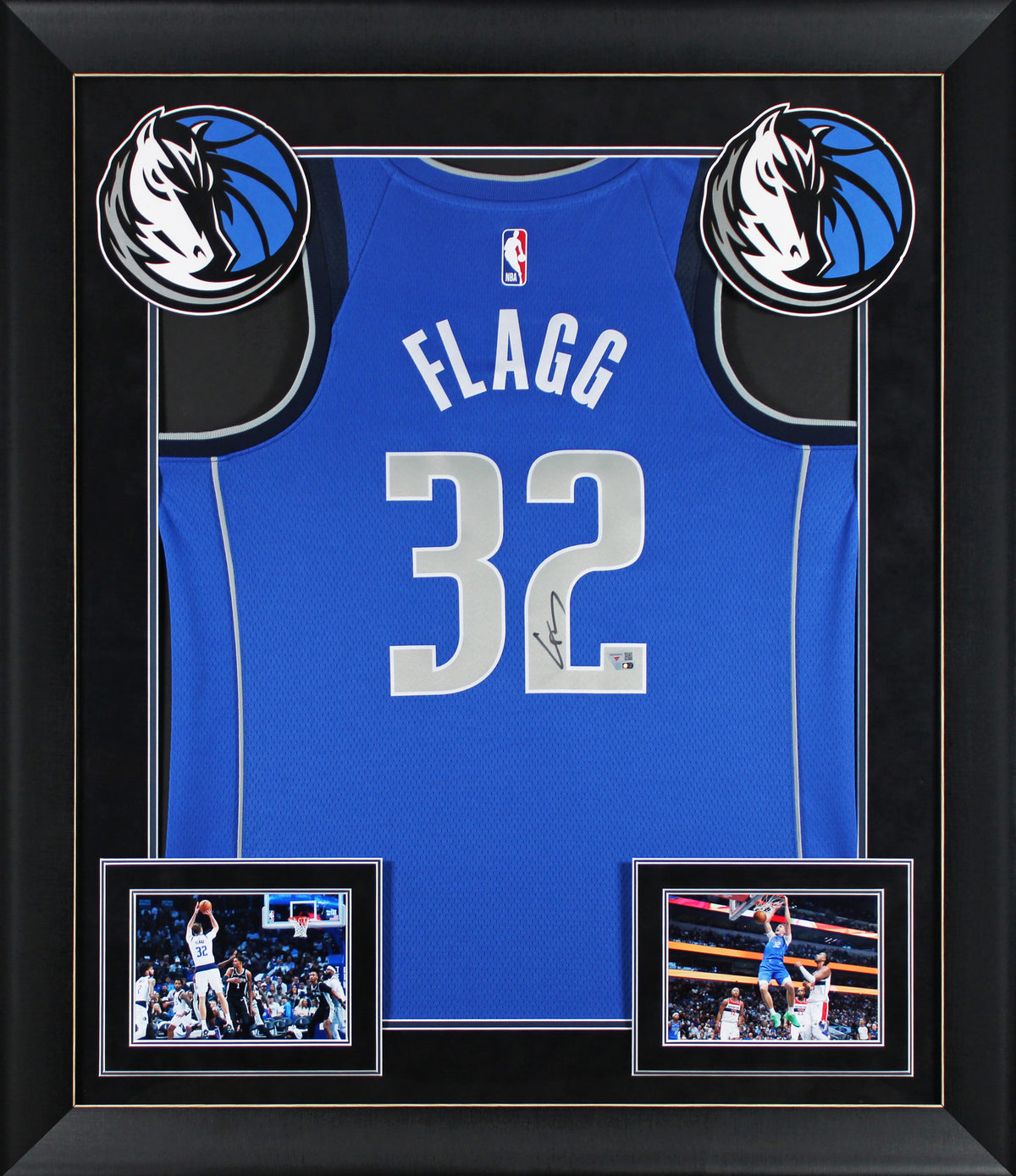 Mavericks Cooper Flagg Signed Blue Nike Icon Swingman Framed Jersey Fanatics