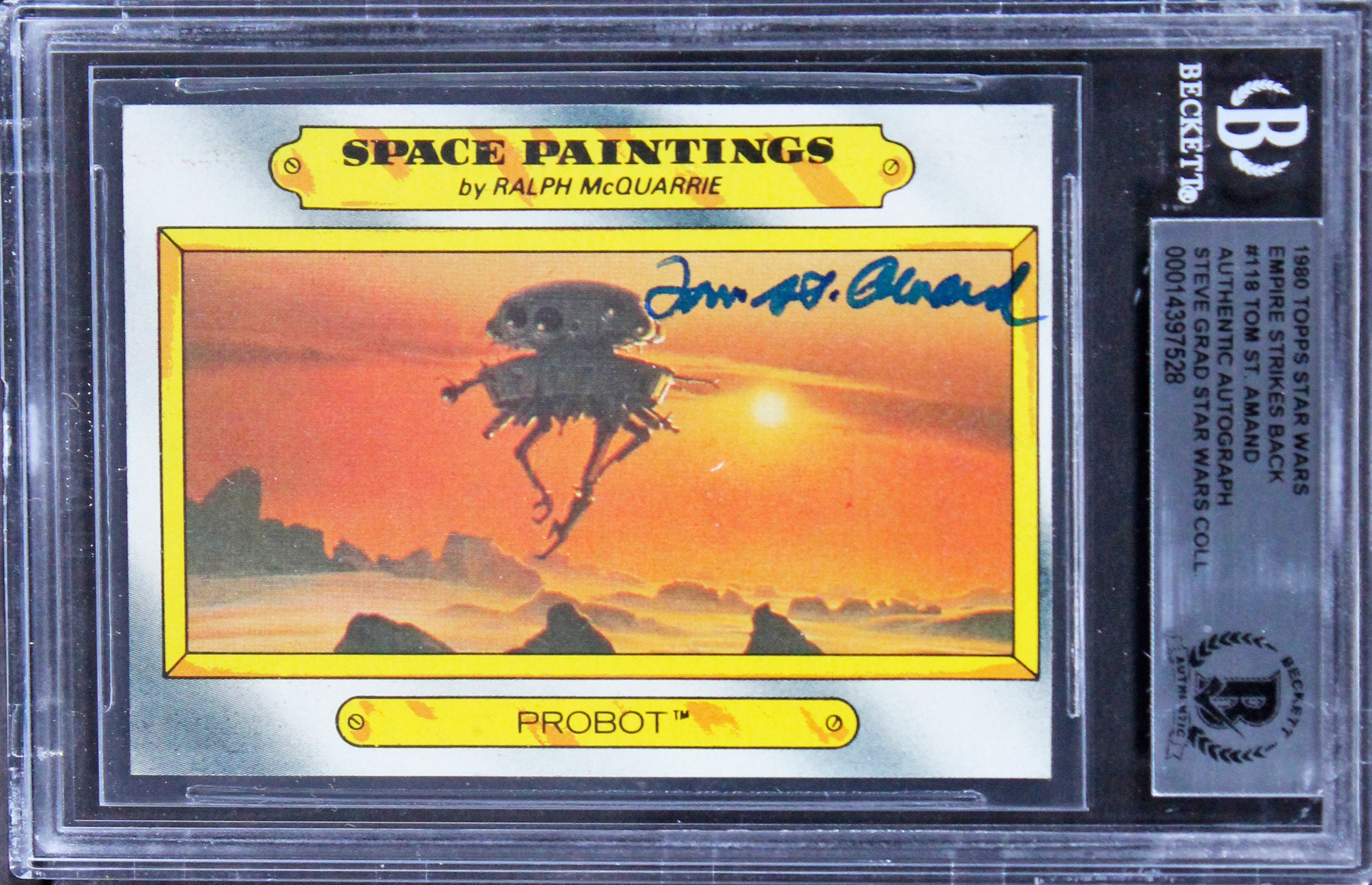 Tom St. Amand Star Wars Signed 1980 Topps Star Wars ESB #118 Card BAS Slabbed