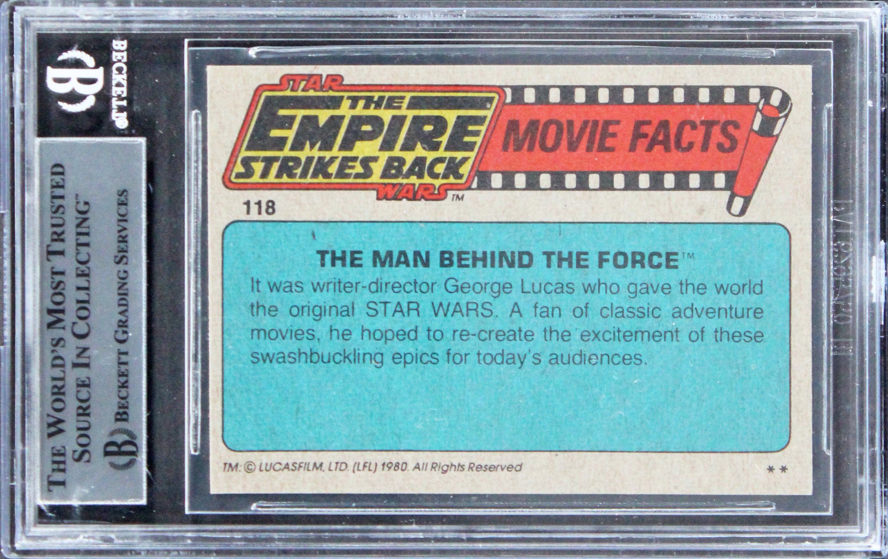 Tom St. Amand Star Wars Signed 1980 Topps Star Wars ESB #118 Card BAS Slabbed