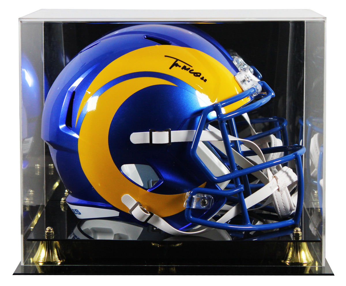 Rams Trent McDuffie Signed Full Size Speed Rep Helmet W/ Case JSA Witness