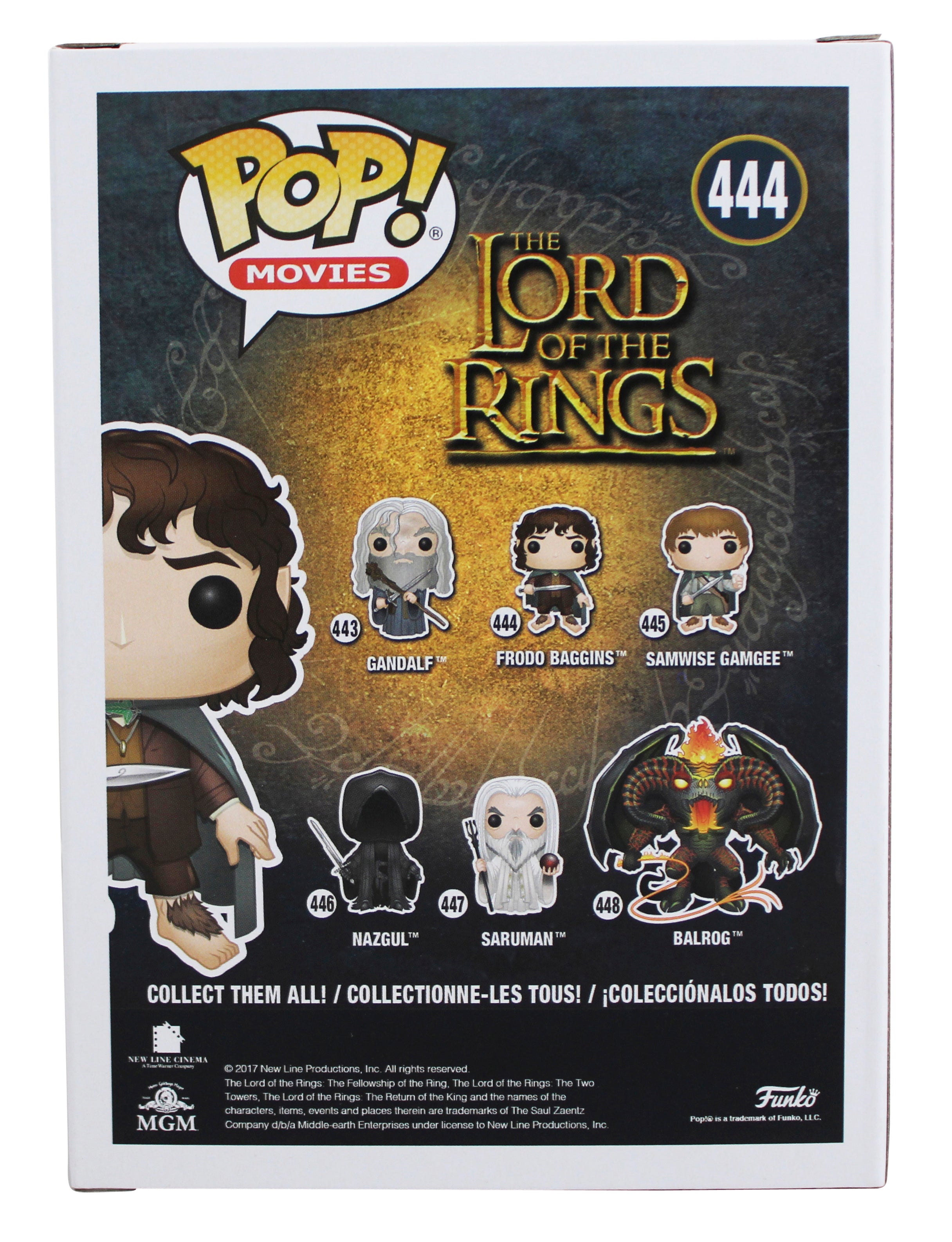 Elijah Wood "2x Insc" Signed Frodo #444 Alt Funko Pop Vinyl Figure BAS #3W027036